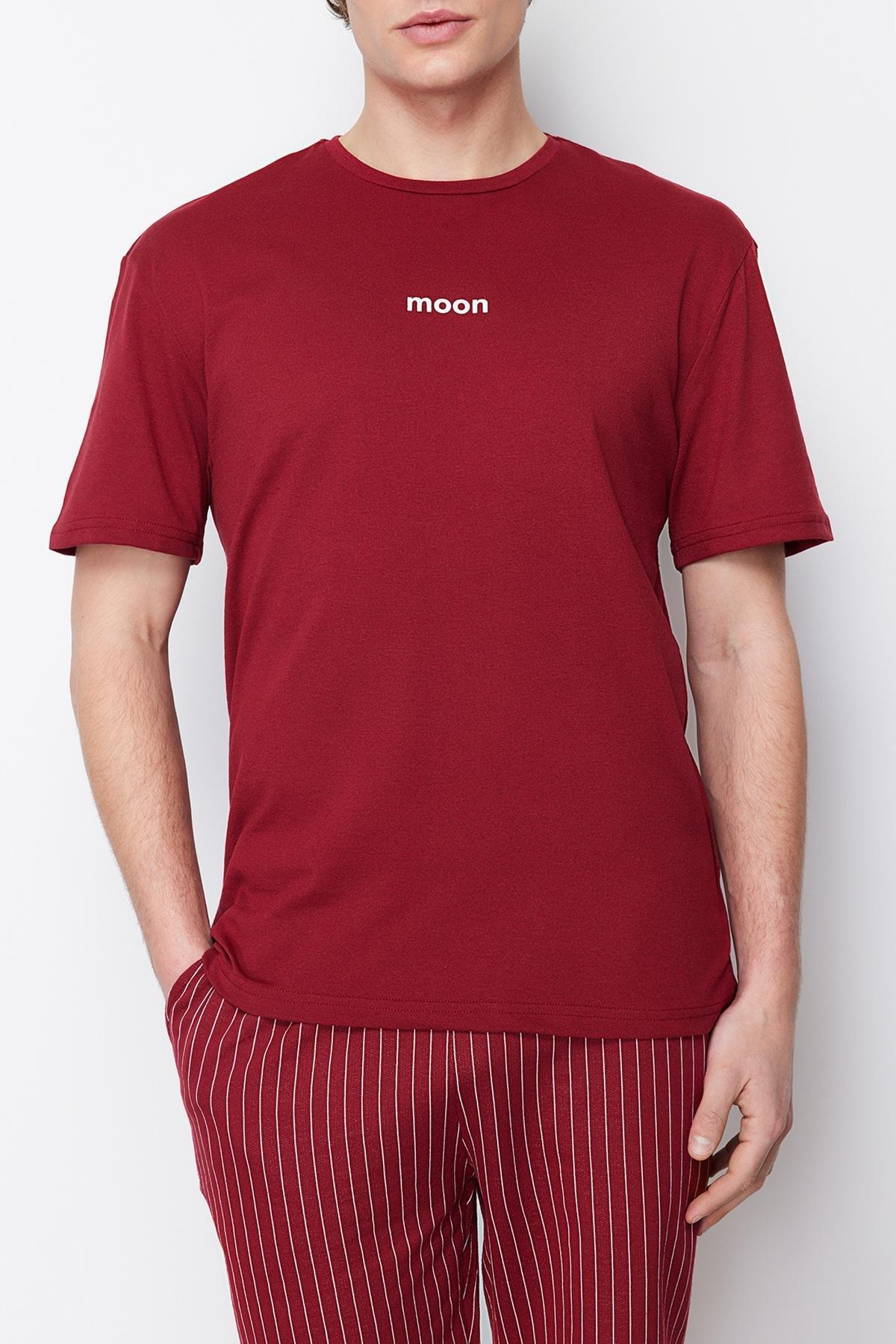 Burgundy Striped Pajama Set, , large image number 7