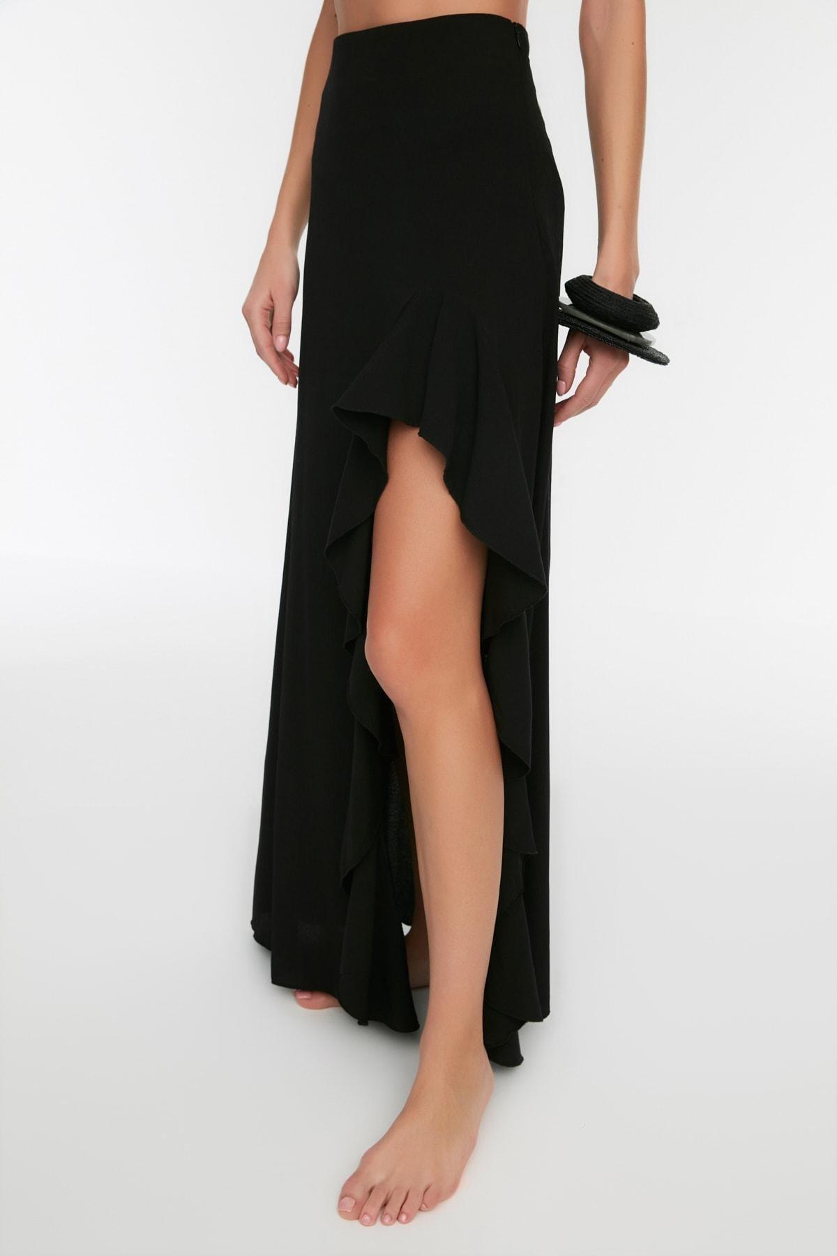 Black Maxi Skirt, , large image number 4