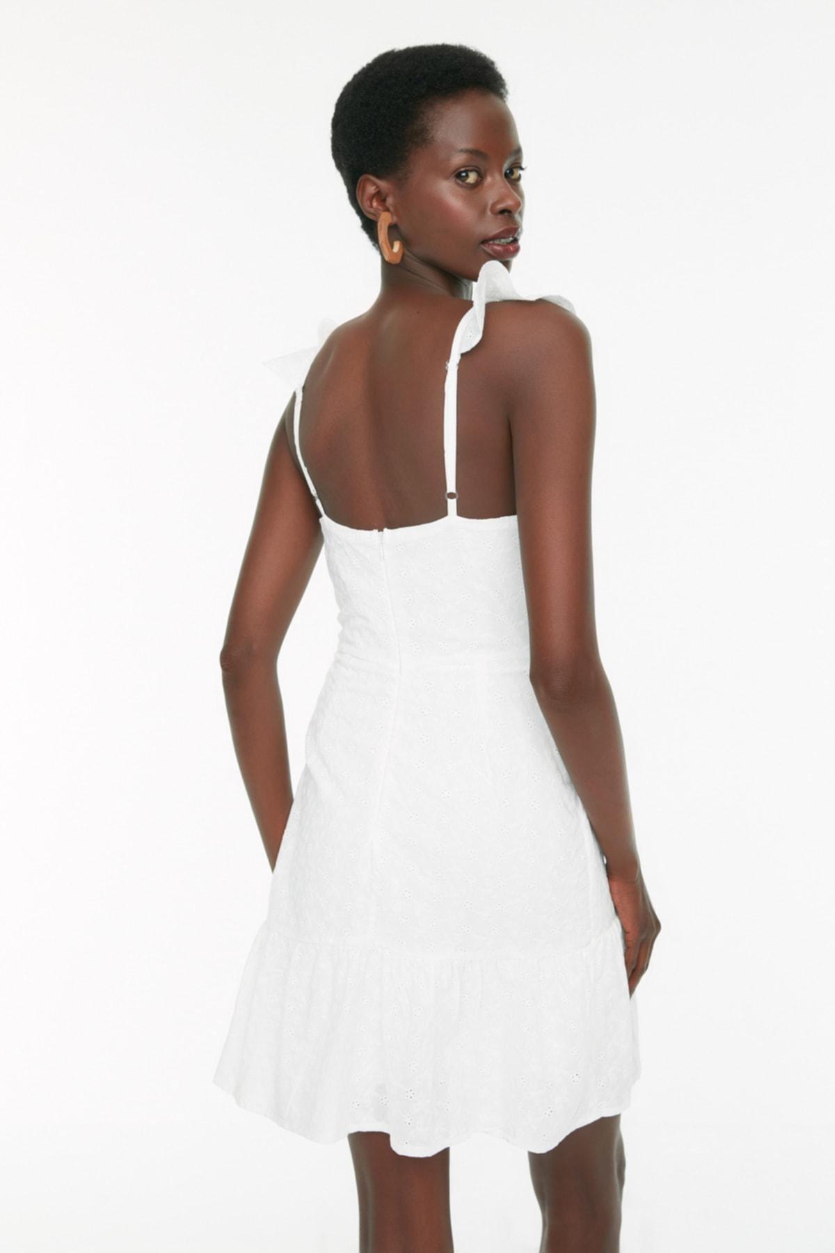 White A-Line Dress, , large image number 4