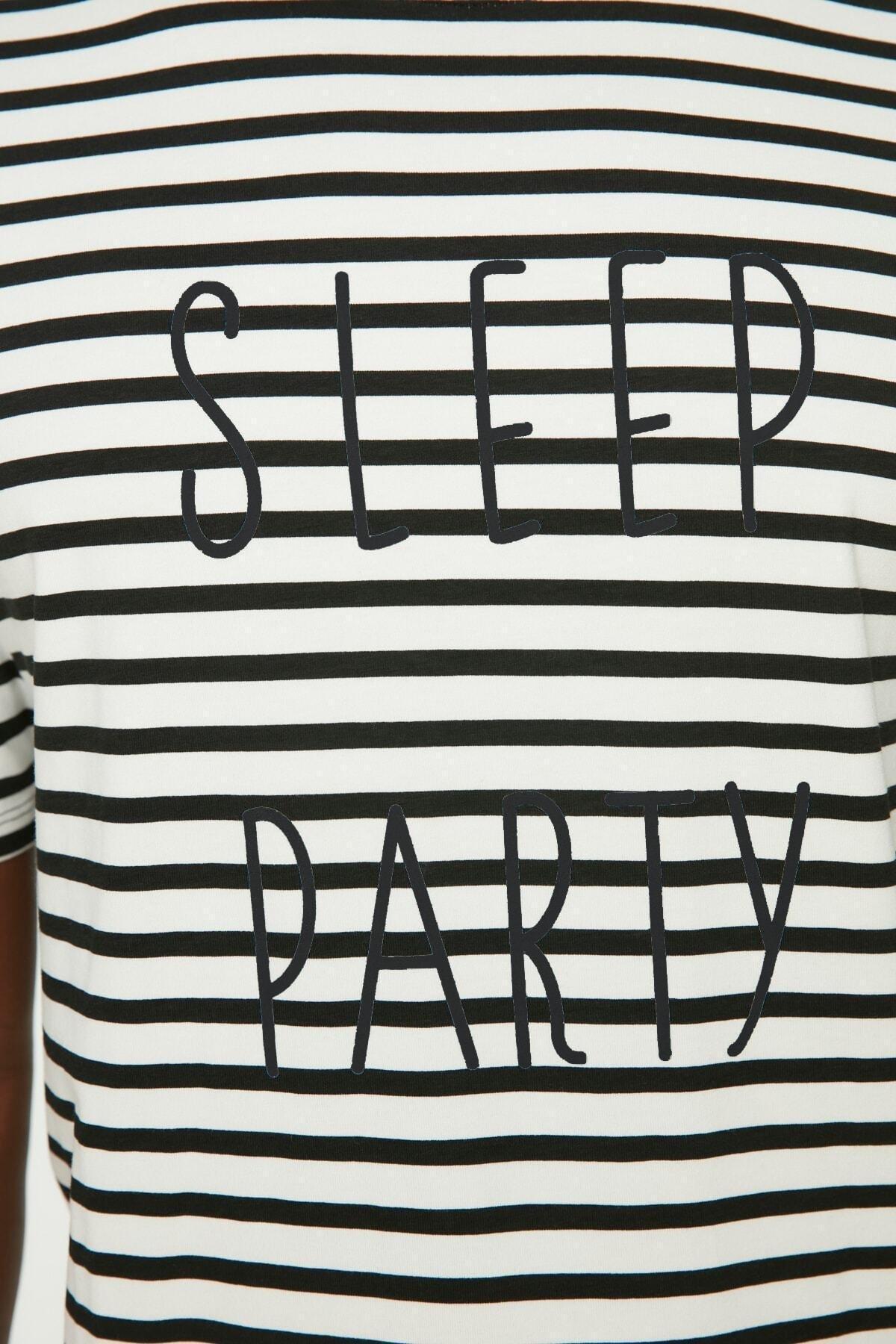 Black Striped Pajama Set, , large image number 3