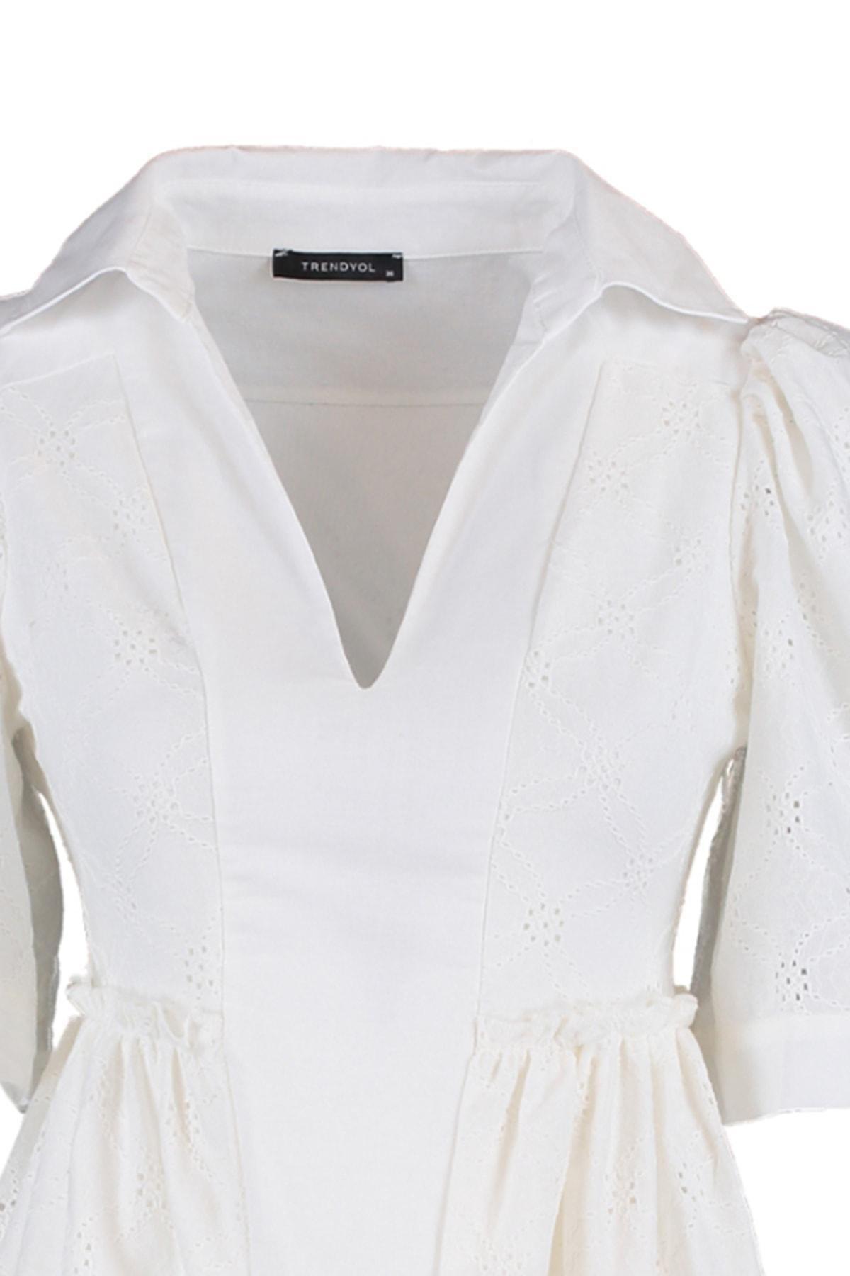 White Skater Mini Dress, , large image number 6