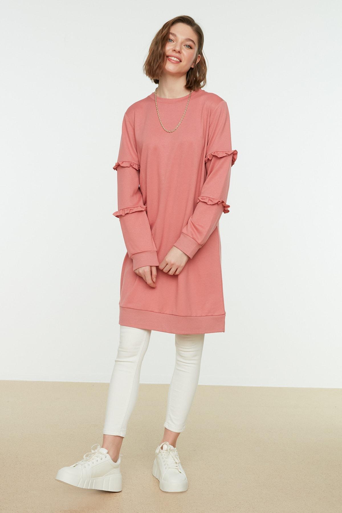Pink Crew Neck Tunic, , large image number 0
