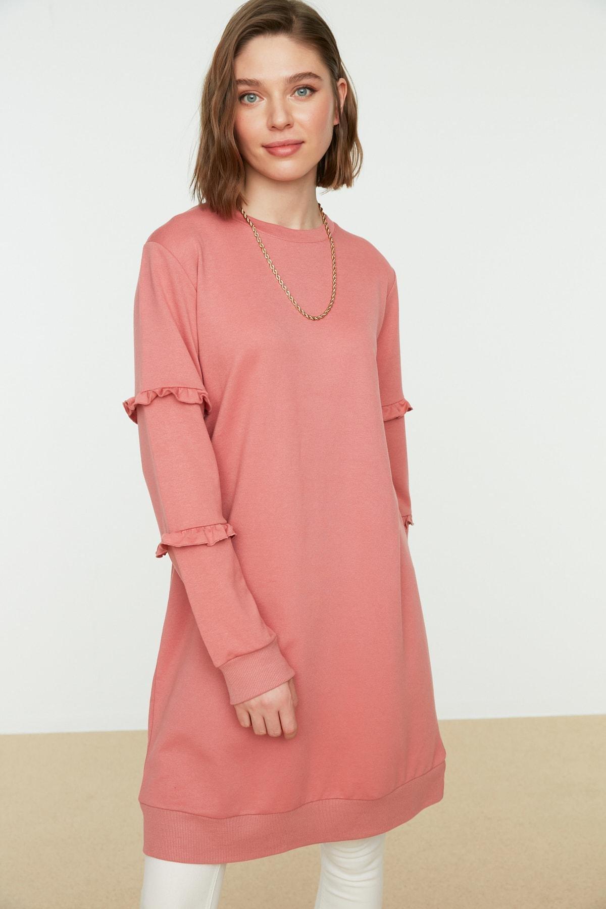 Pink Crew Neck Tunic, , large image number 1