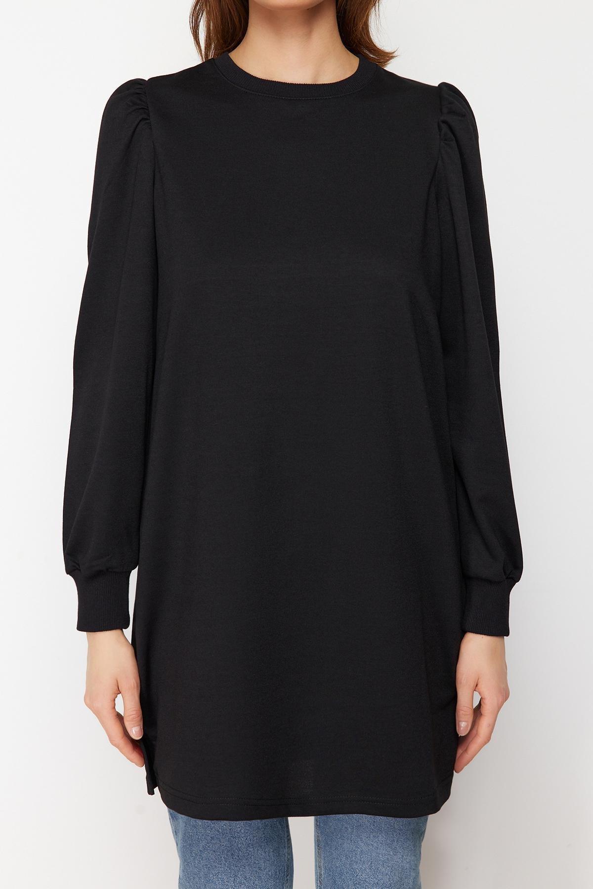 Black Regular Crew Neck Tunic, , large image number 3