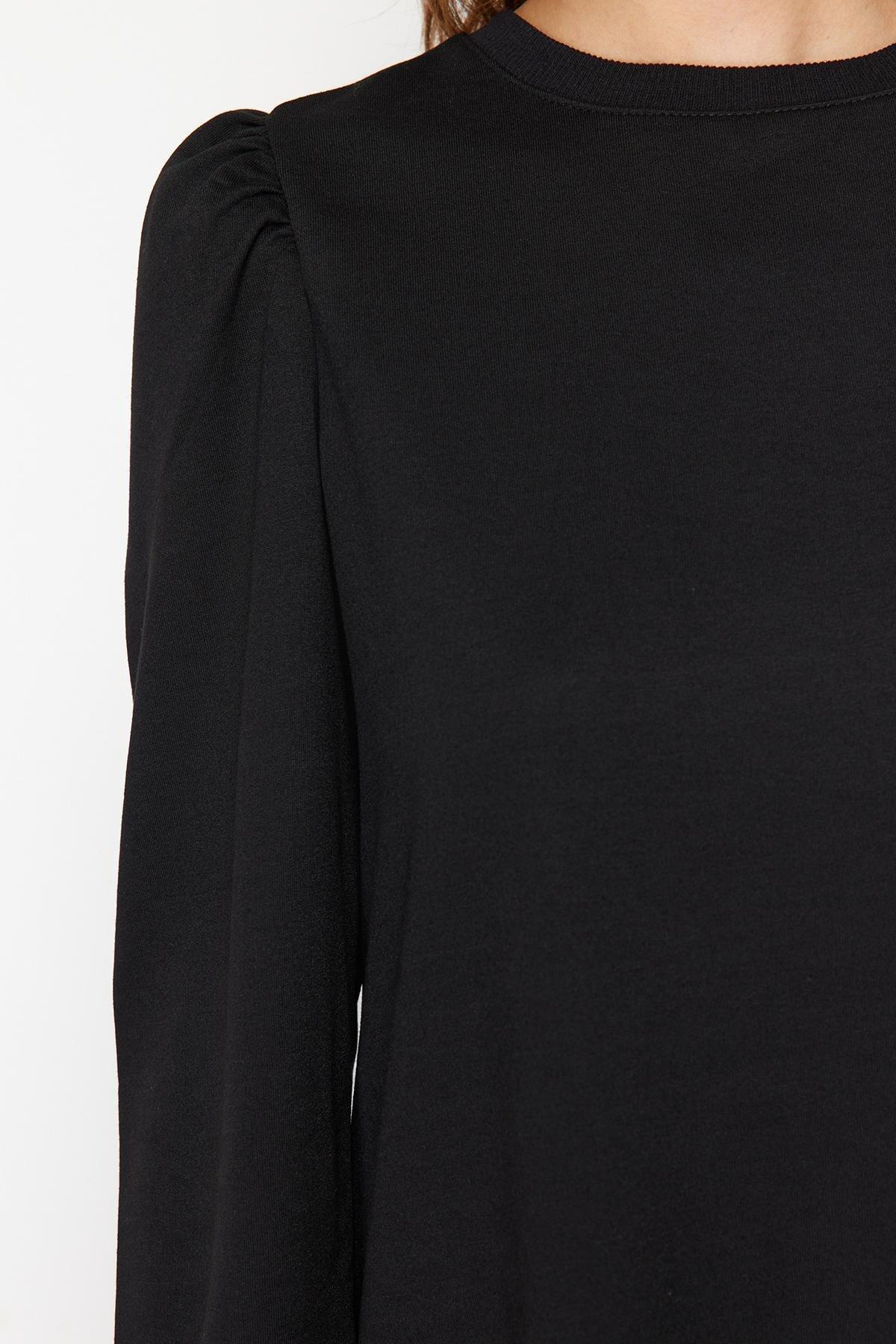 Black Regular Crew Neck Tunic, , large image number 4