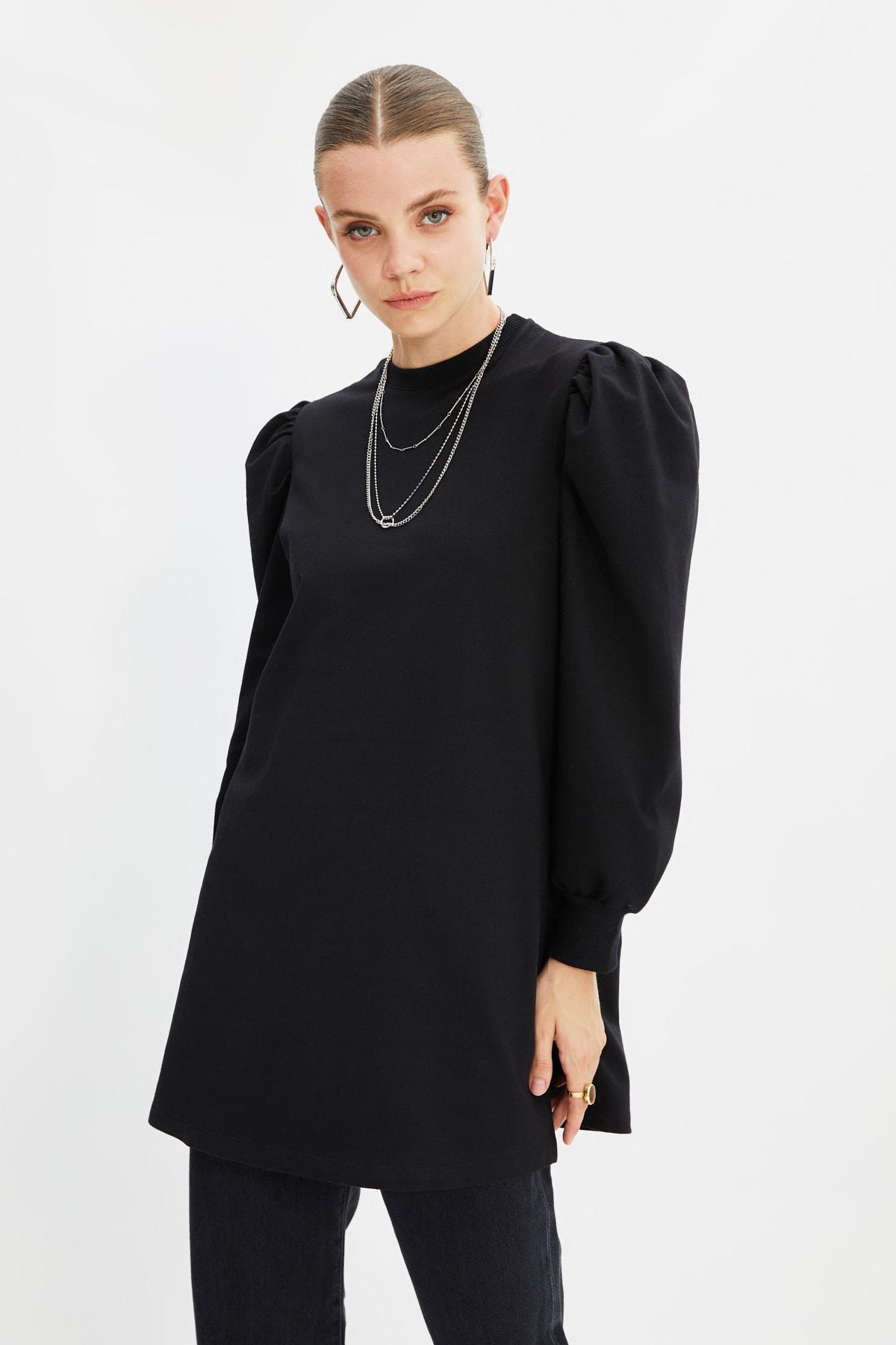 Black Regular Crew Neck Tunic, , large image number 5