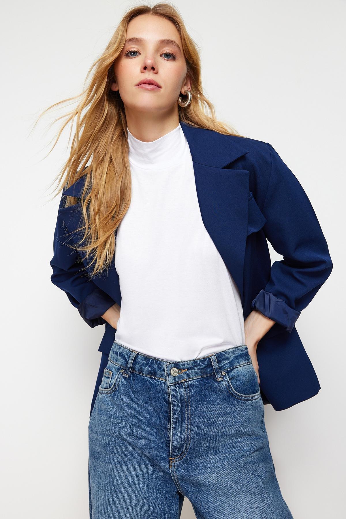 White Turtleneck Tunic, White, large image number 3