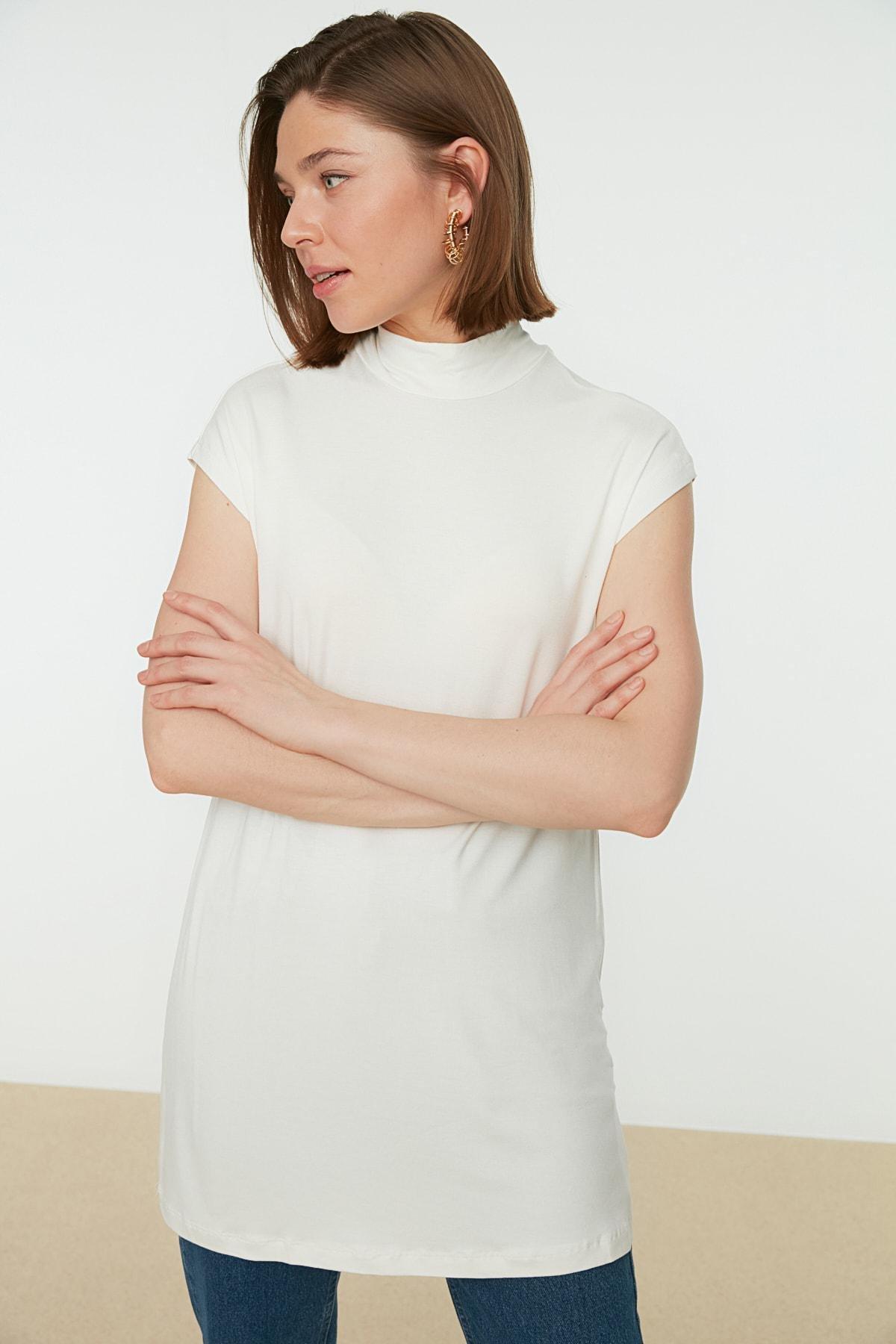 White Turtleneck Tunic, , large image number 4
