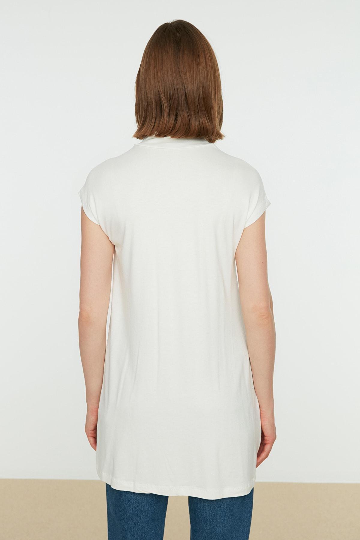 White Turtleneck Tunic, , large image number 7