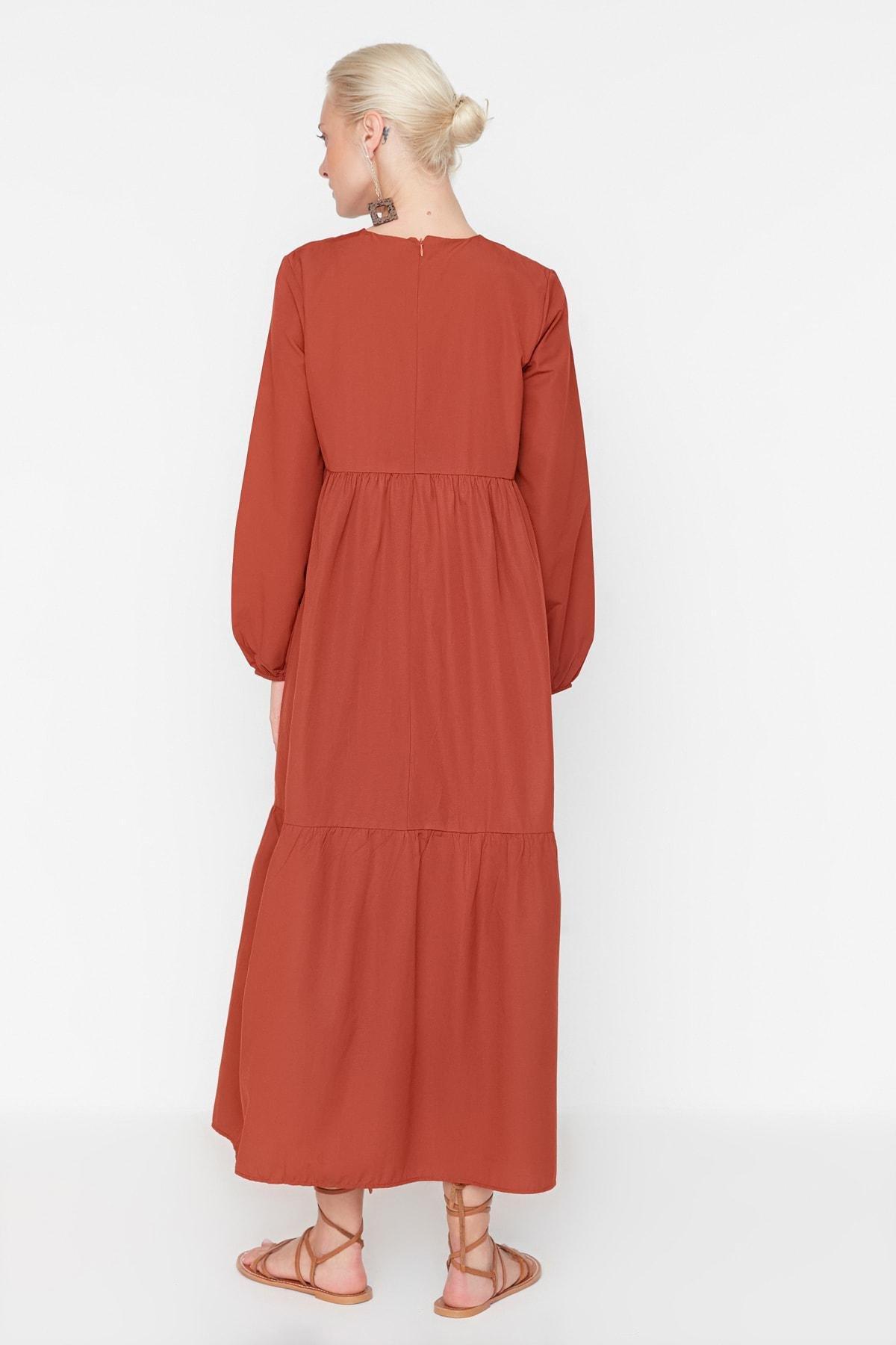 Orange Skater Maxi Dress, , large image number 4