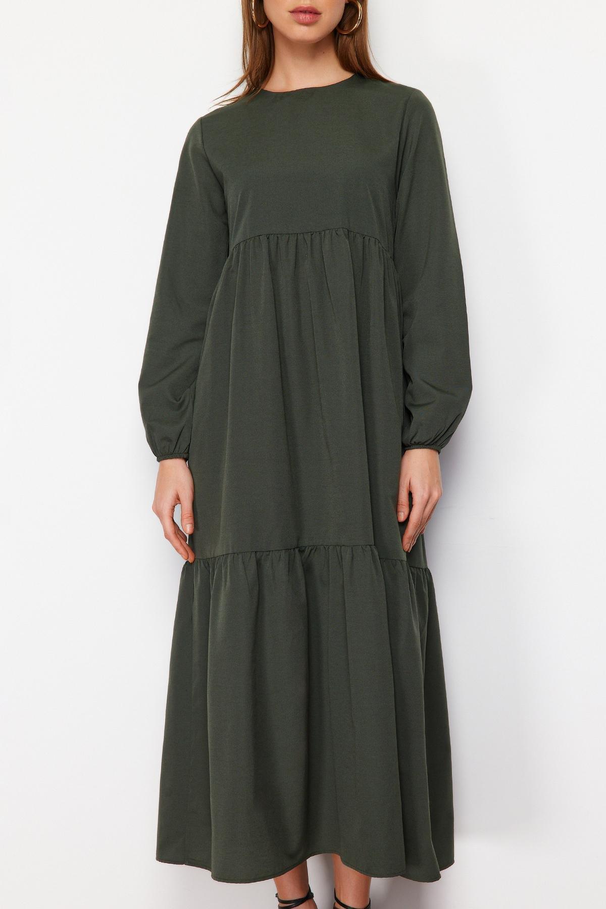 Trendyol - Green Skater Maxi Dress