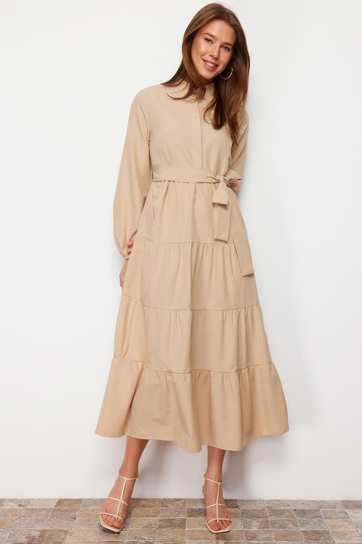 Trendyol - Beige Maxi Dress