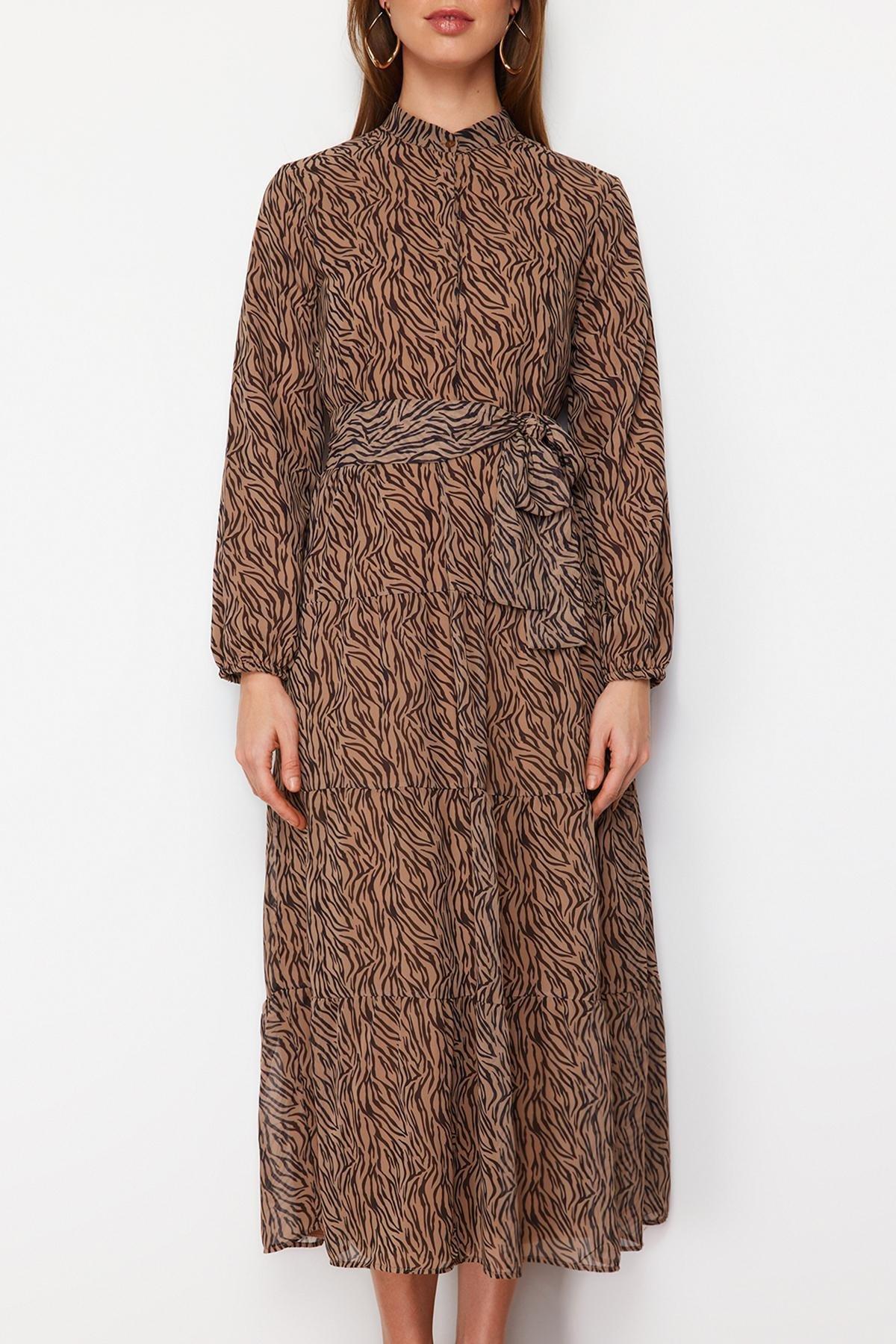Brown Skater Maxi Dress, , large image number 3