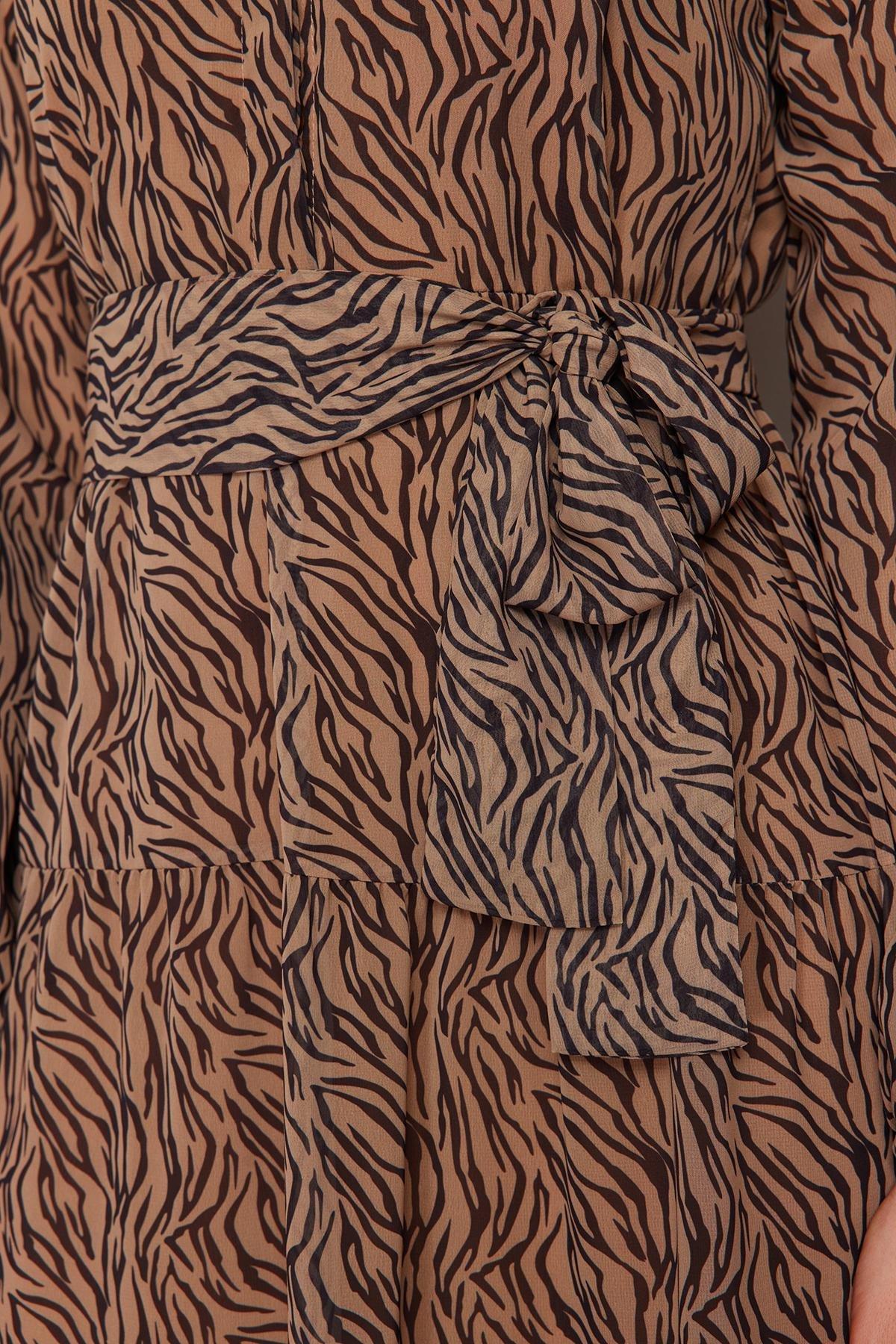 Brown Skater Maxi Dress, , large image number 4