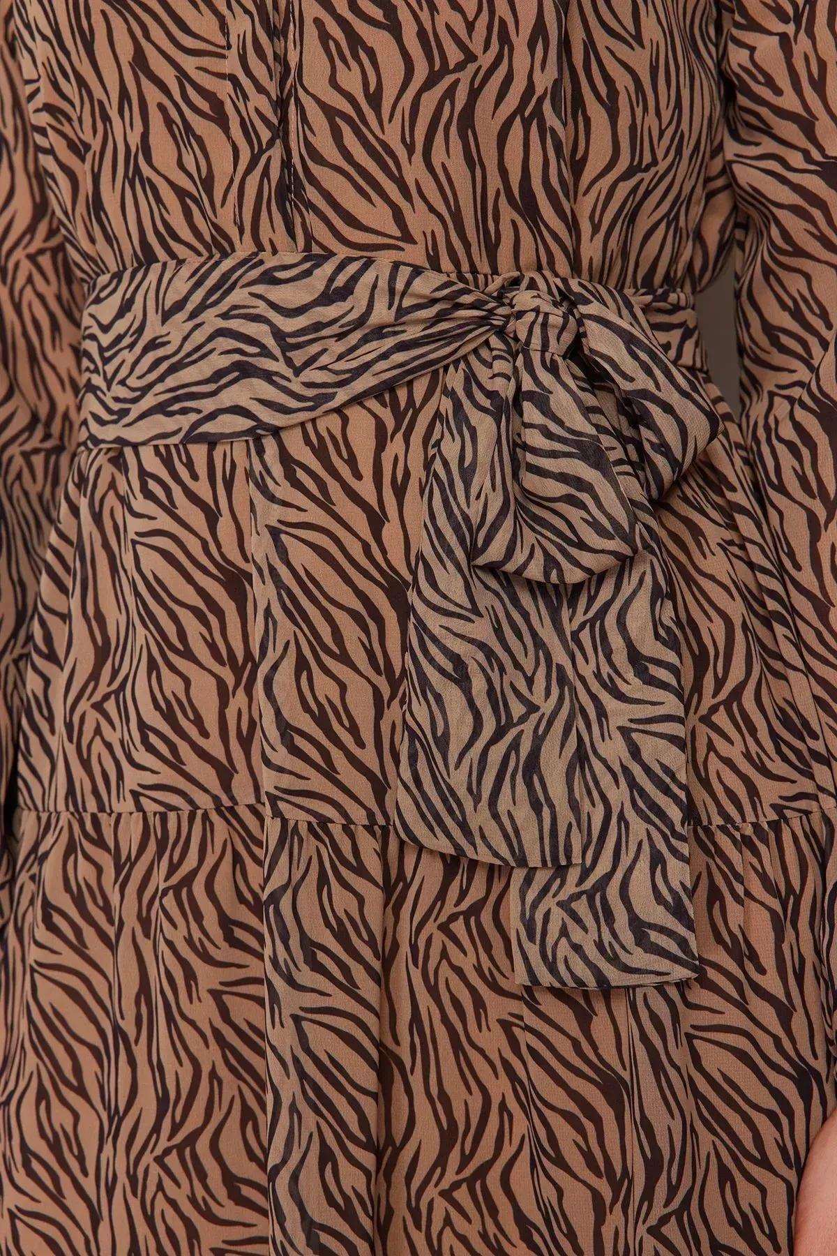 Brown Skater Maxi Dress, , large image number 13