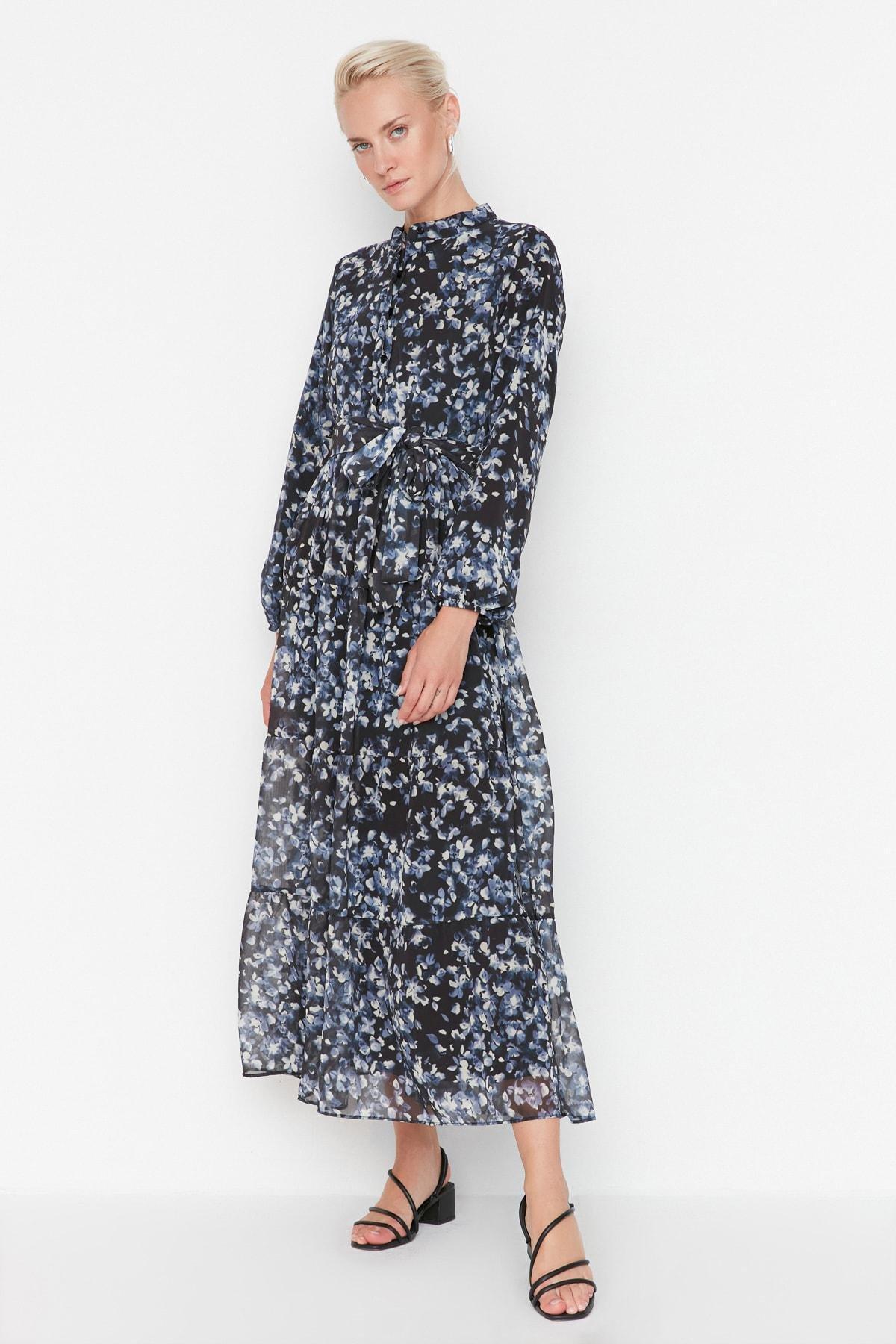 Black Skater Relaxed Dress, , large image number 0