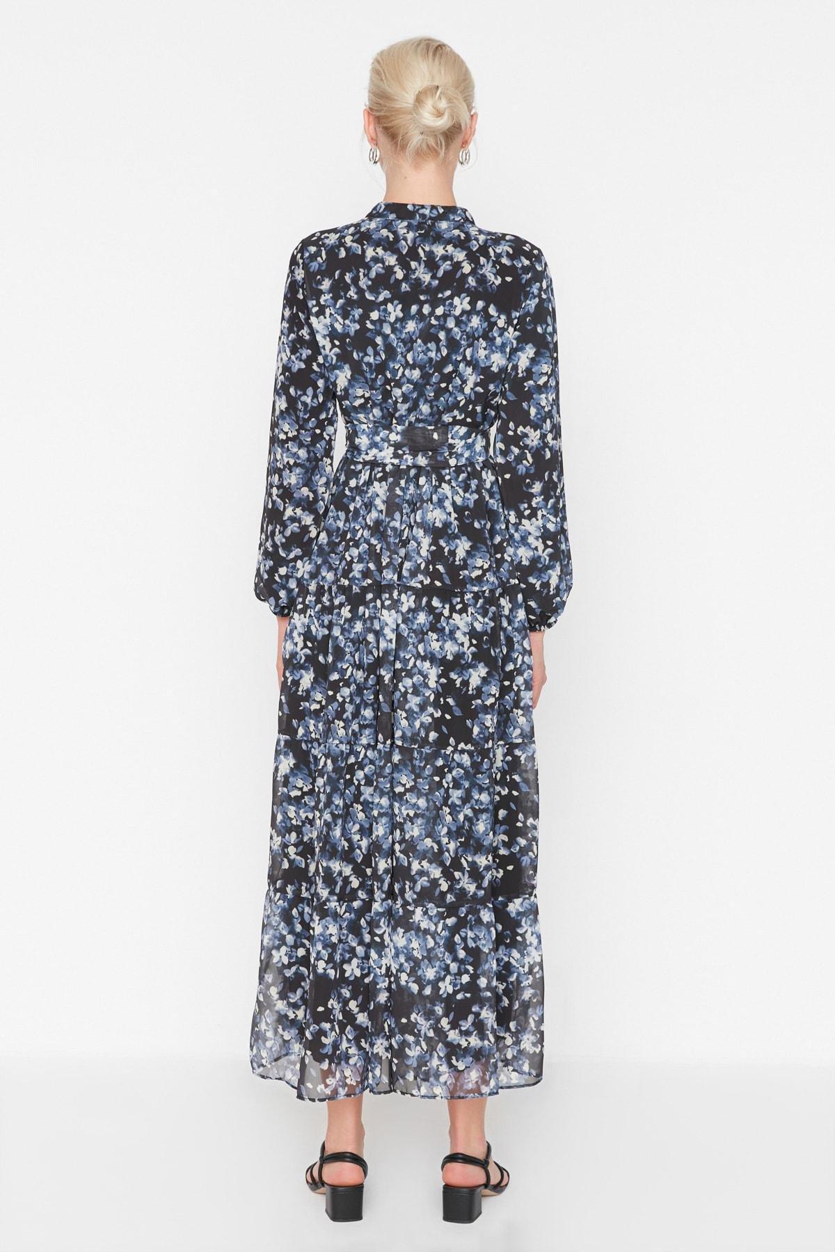 Black Skater Relaxed Dress, , large image number 4