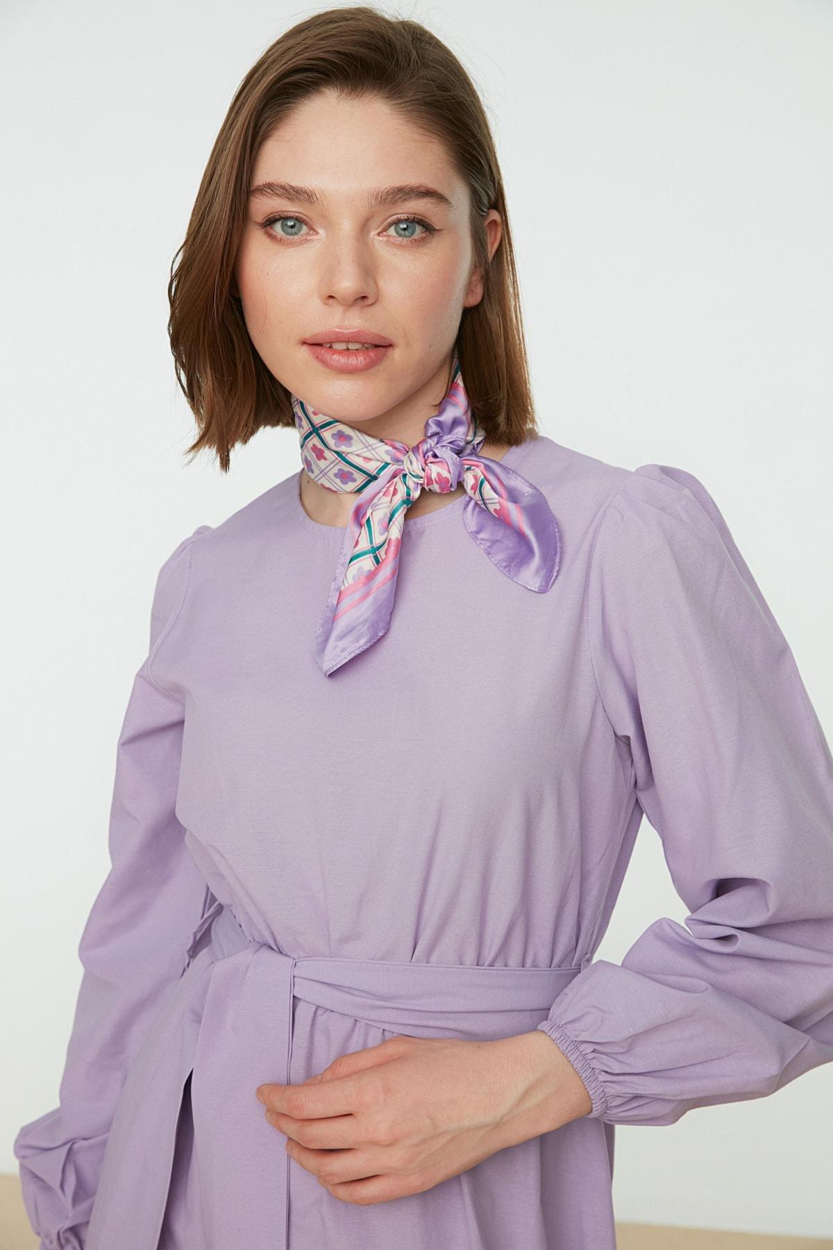Purple Skater Crew Neck Dress, , large image number 2