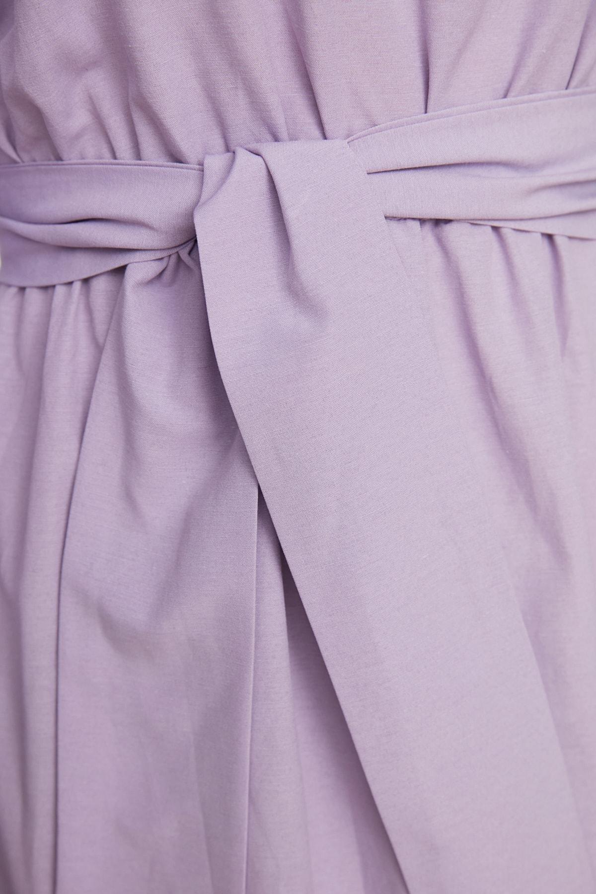 Purple Skater Crew Neck Dress, , large image number 3