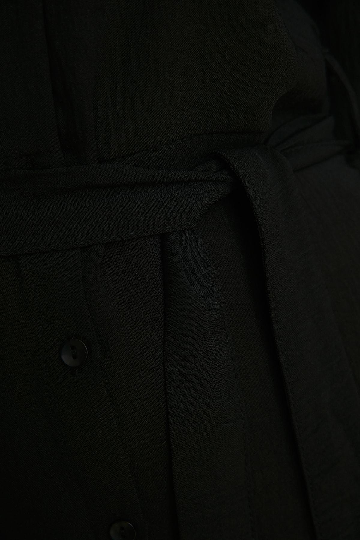 Black Maxi Shirt Dress, , large image number 2
