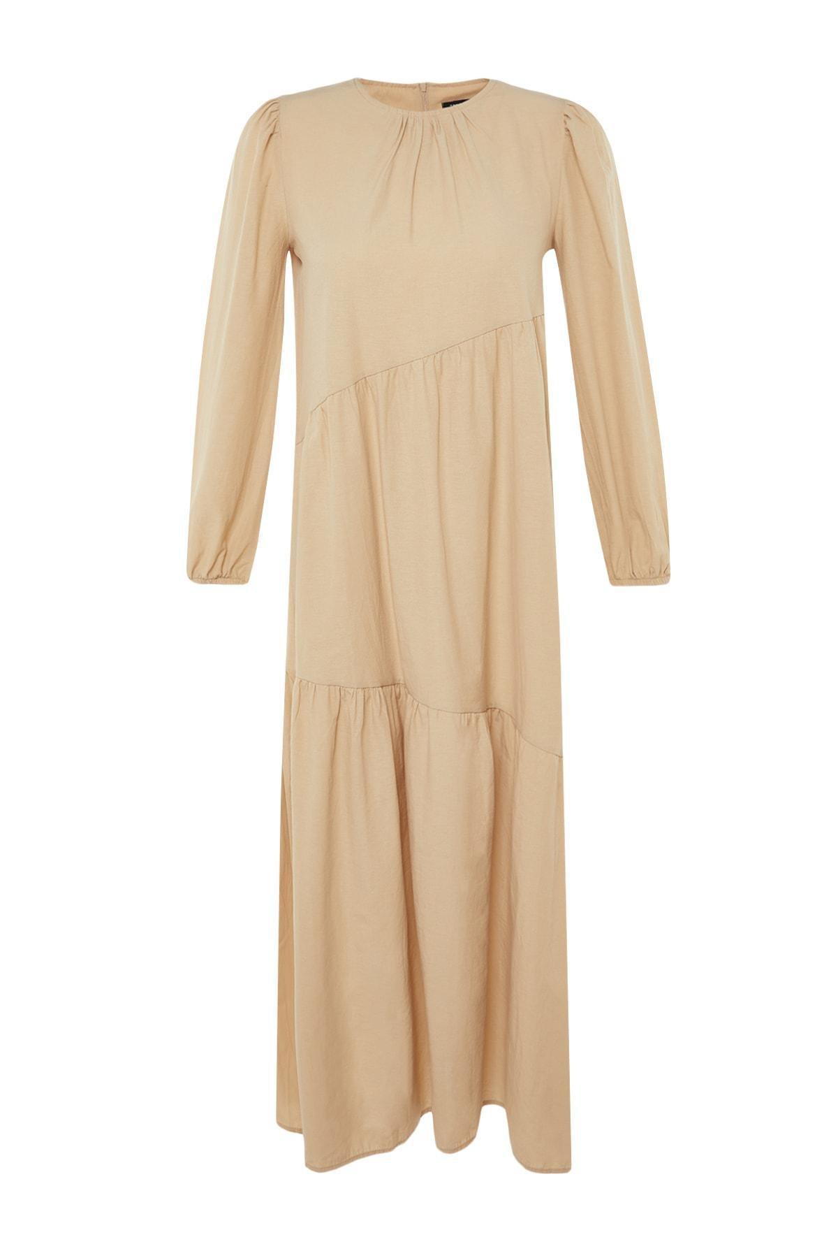 Beige A-Line Dress, , large image number 5
