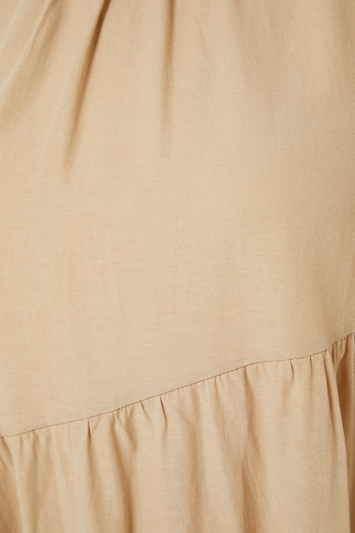 Beige A-Line Dress, , large image number 6