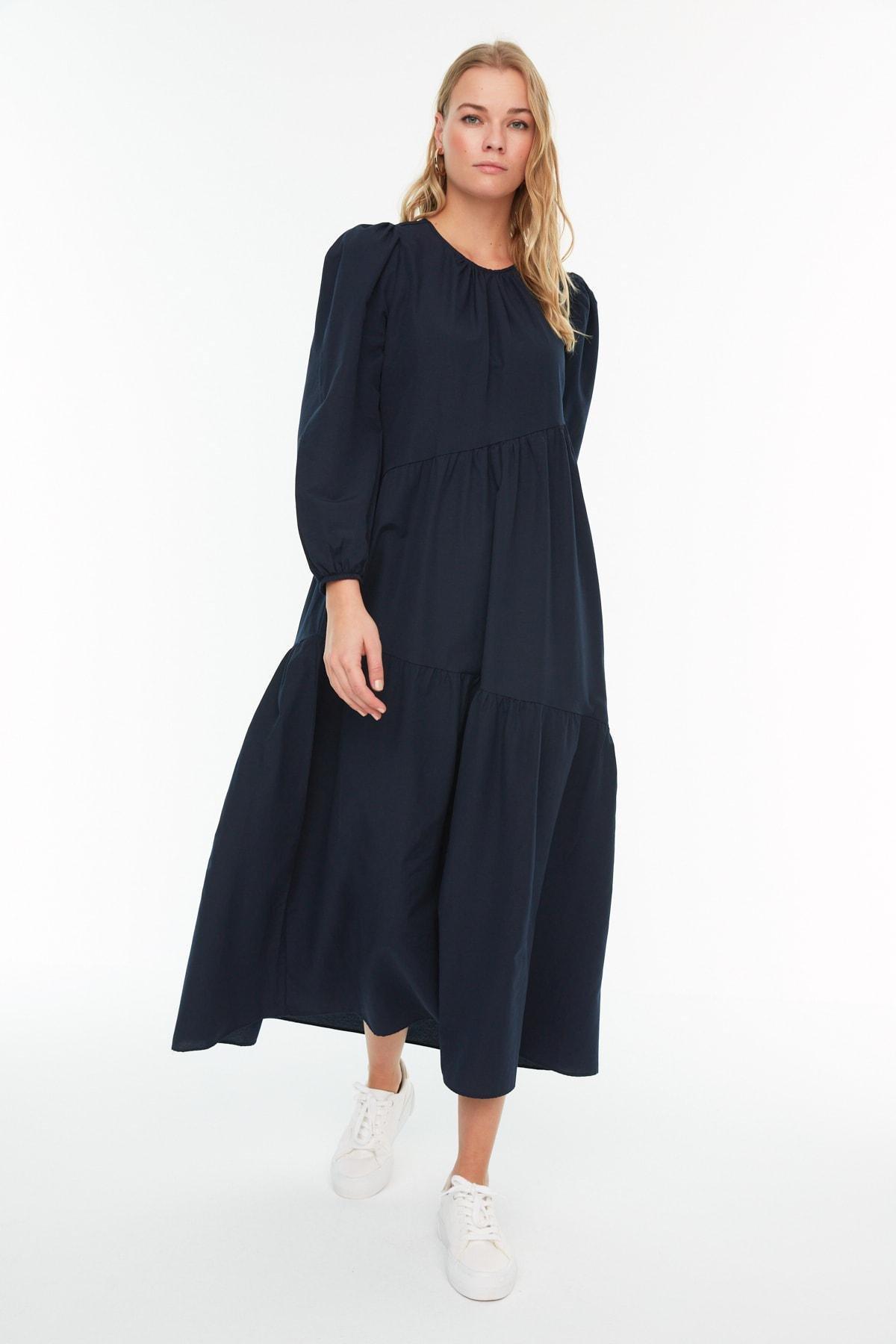 Blue A-Line Dress, , large image number 0
