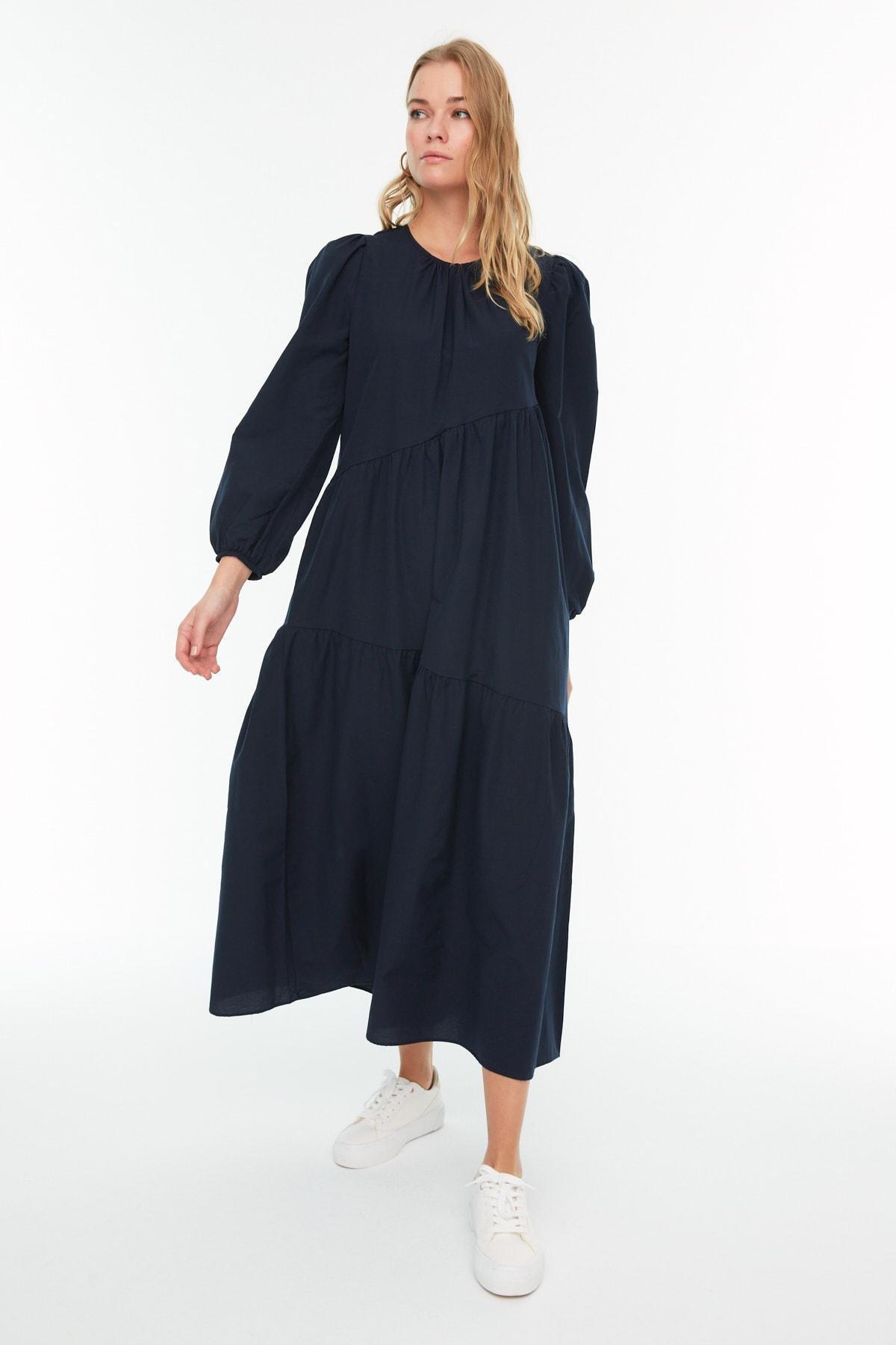Blue A-Line Dress, , large image number 1