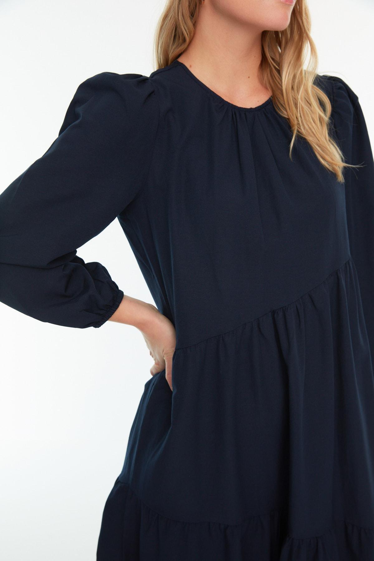 Blue A-Line Dress, , large image number 3
