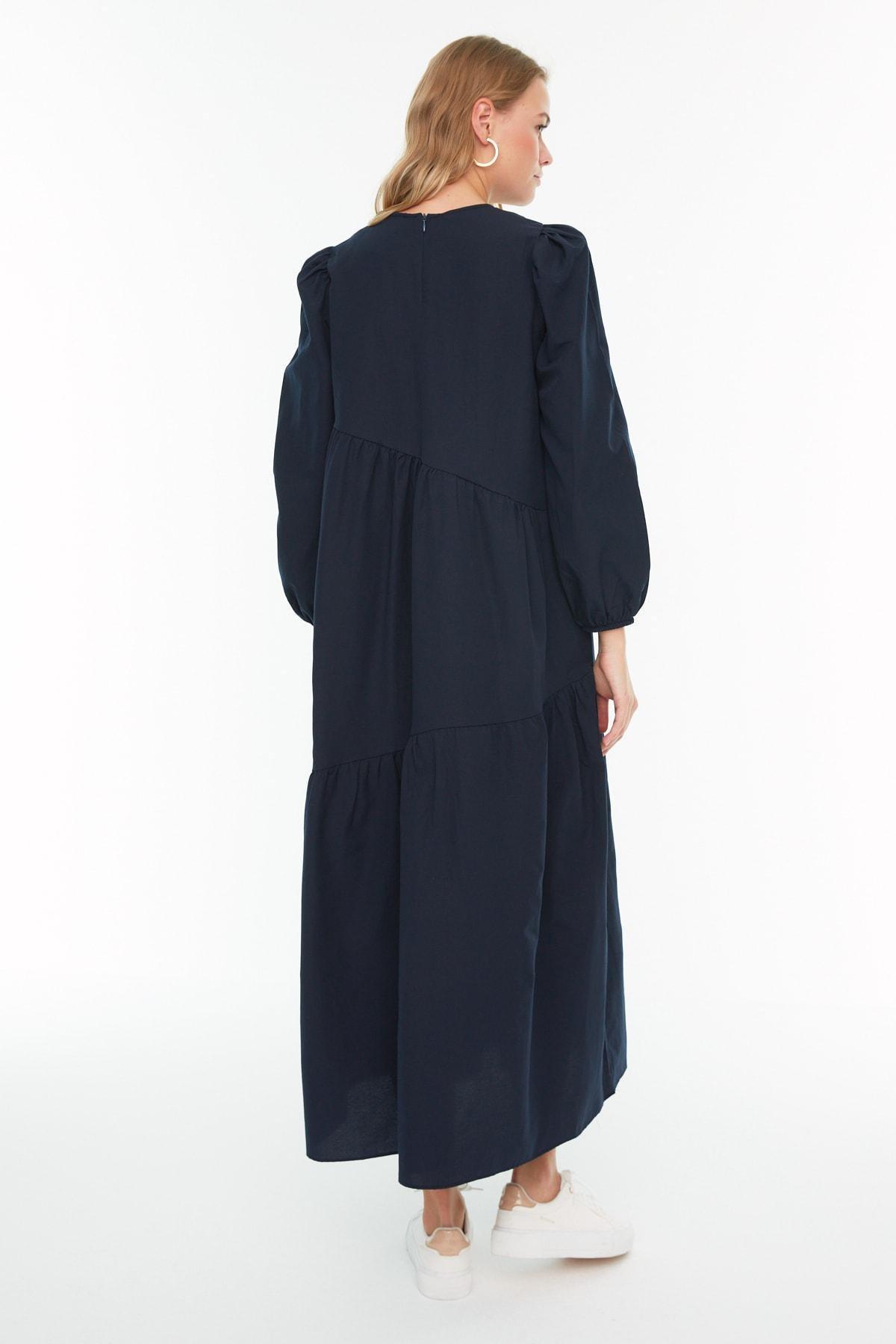 Blue A-Line Dress, , large image number 4