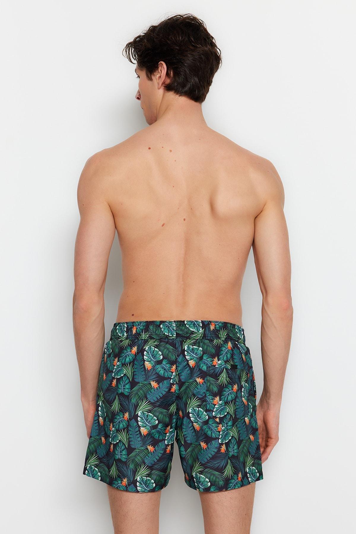 شورت سباحة بنقشة زهور، أخضر, Green, large image number 9