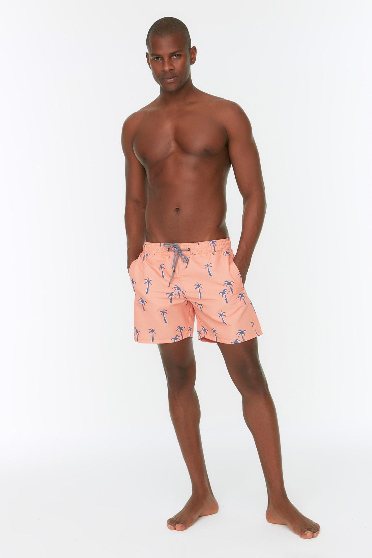 Pink Textured Swim Shorts, , large image number 0