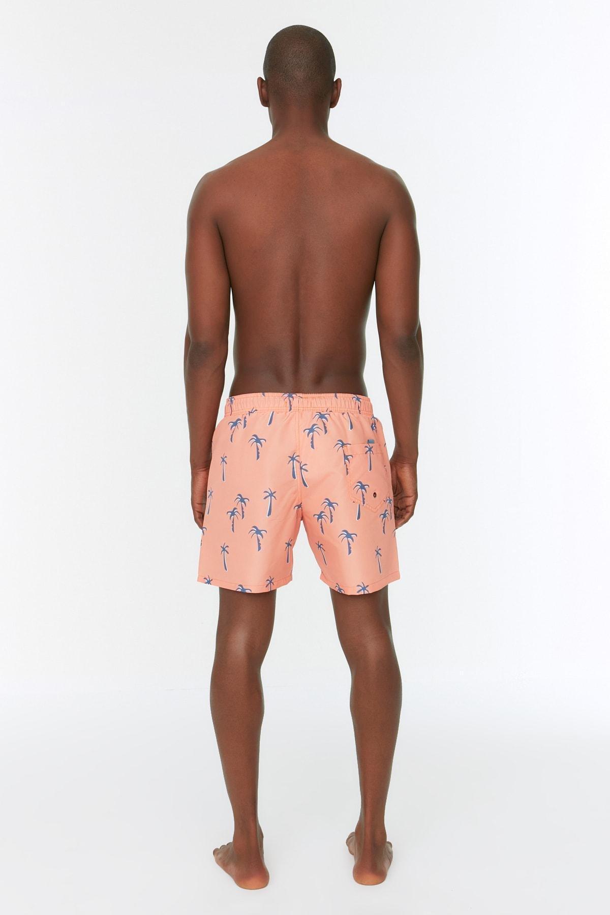 Trendyol - Pink Textured Swim Shorts