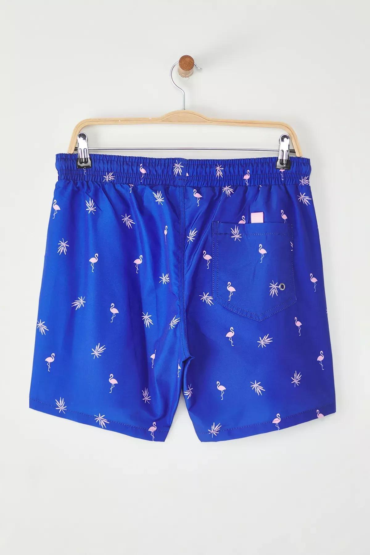 شورت سباحة قياسي بقصة عادية، أزرق, Blue, large image number 3