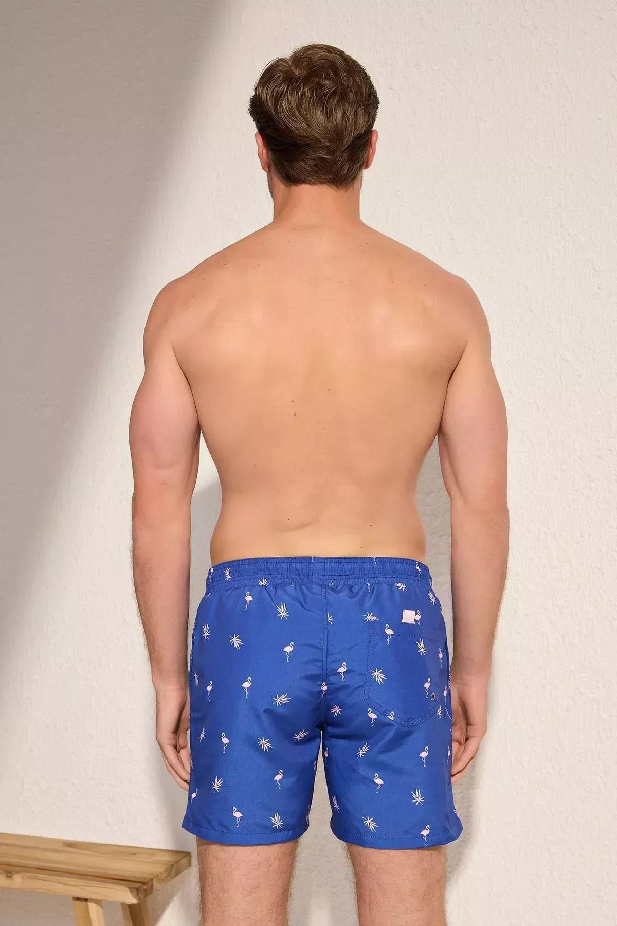 شورت سباحة قياسي بقصة عادية، أزرق, Blue, large image number 5