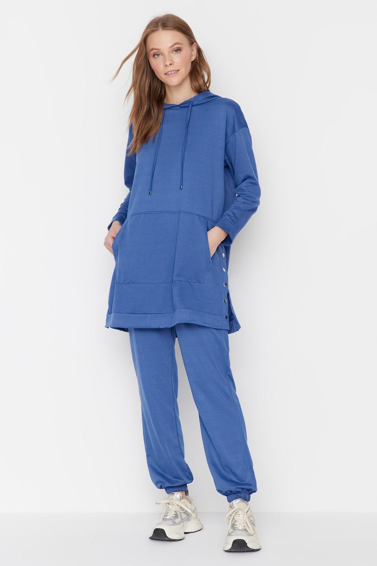 Navy Hooded Sweatsuit Set, , large image number 1