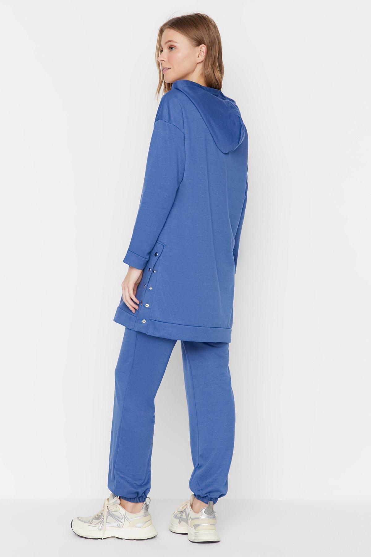 Navy Hooded Sweatsuit Set, , large image number 4