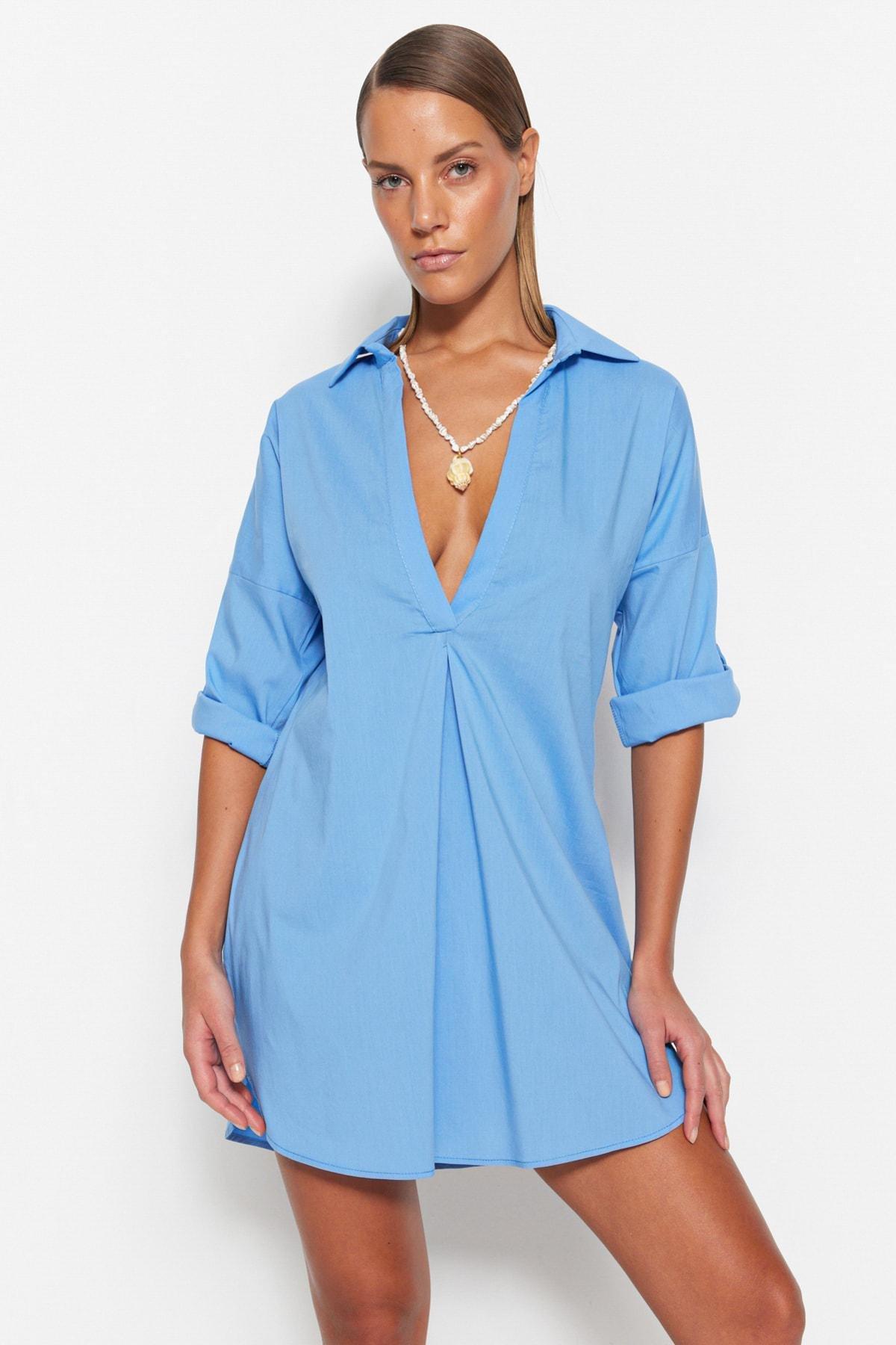 Blue Relaxed Dress, , large image number 2