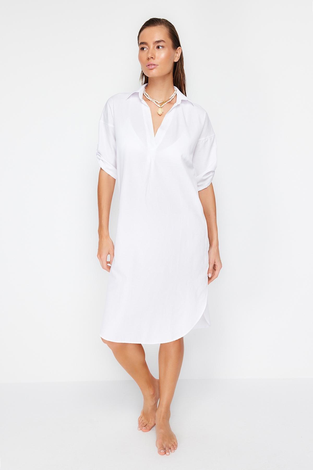 White Midi Dress, C101_4499, large image number 0