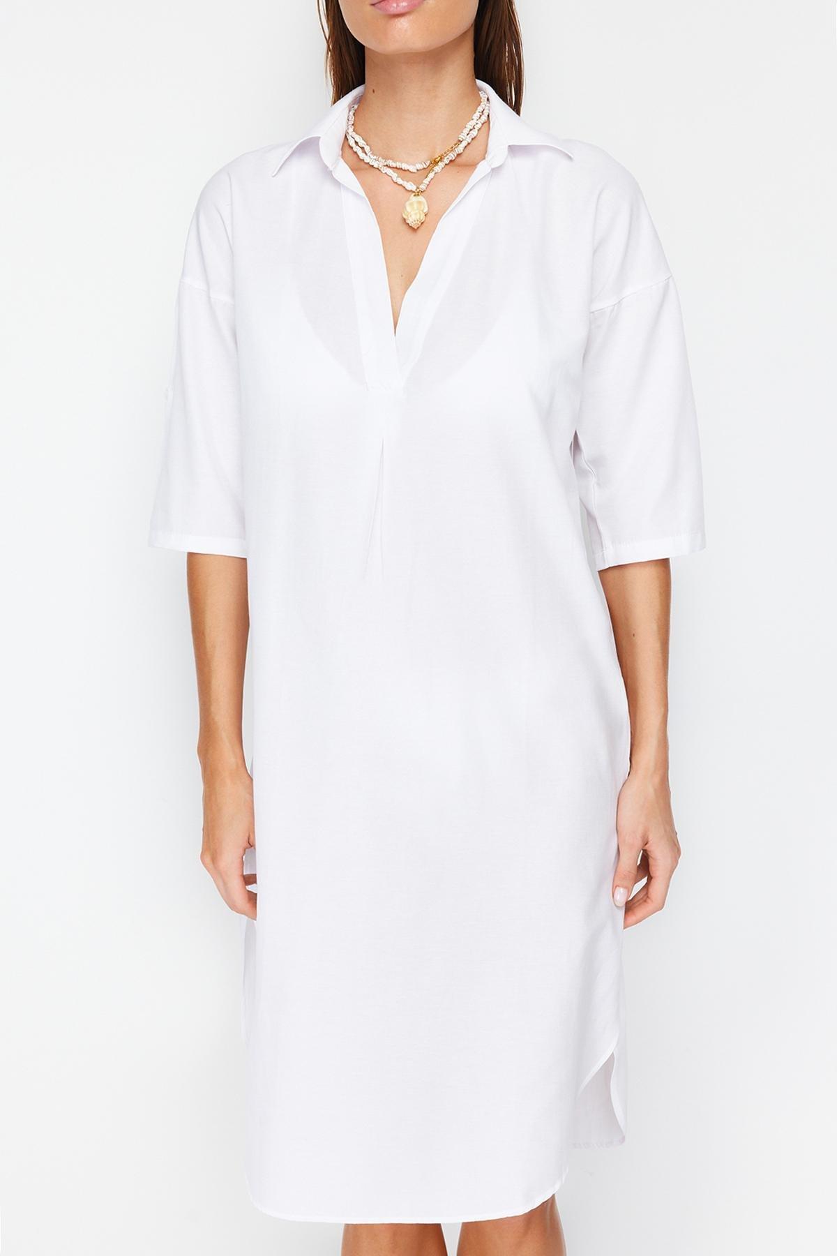 White Midi Dress, C101_4499, large image number 2