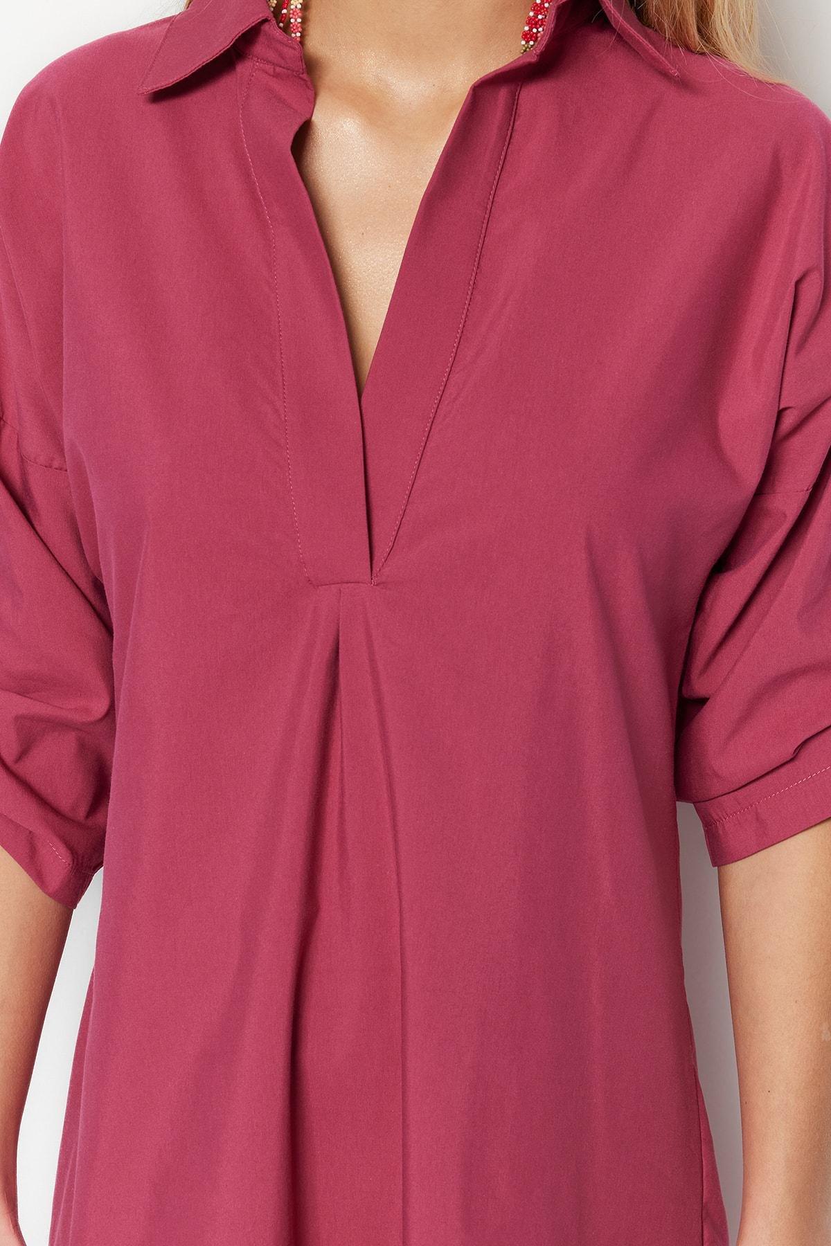 Pink Relaxed Midi Dress, , large image number 4