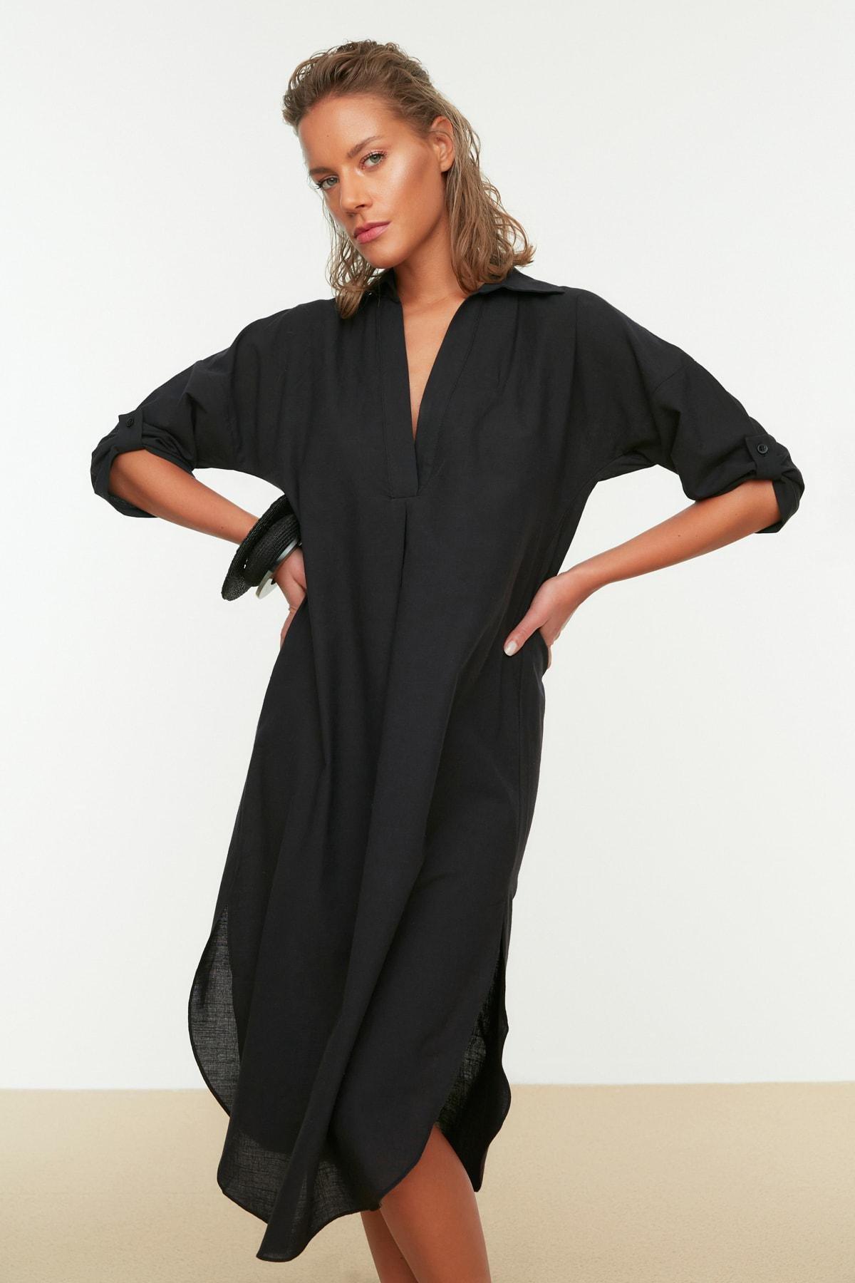 Black Midi Dress, , large image number 1