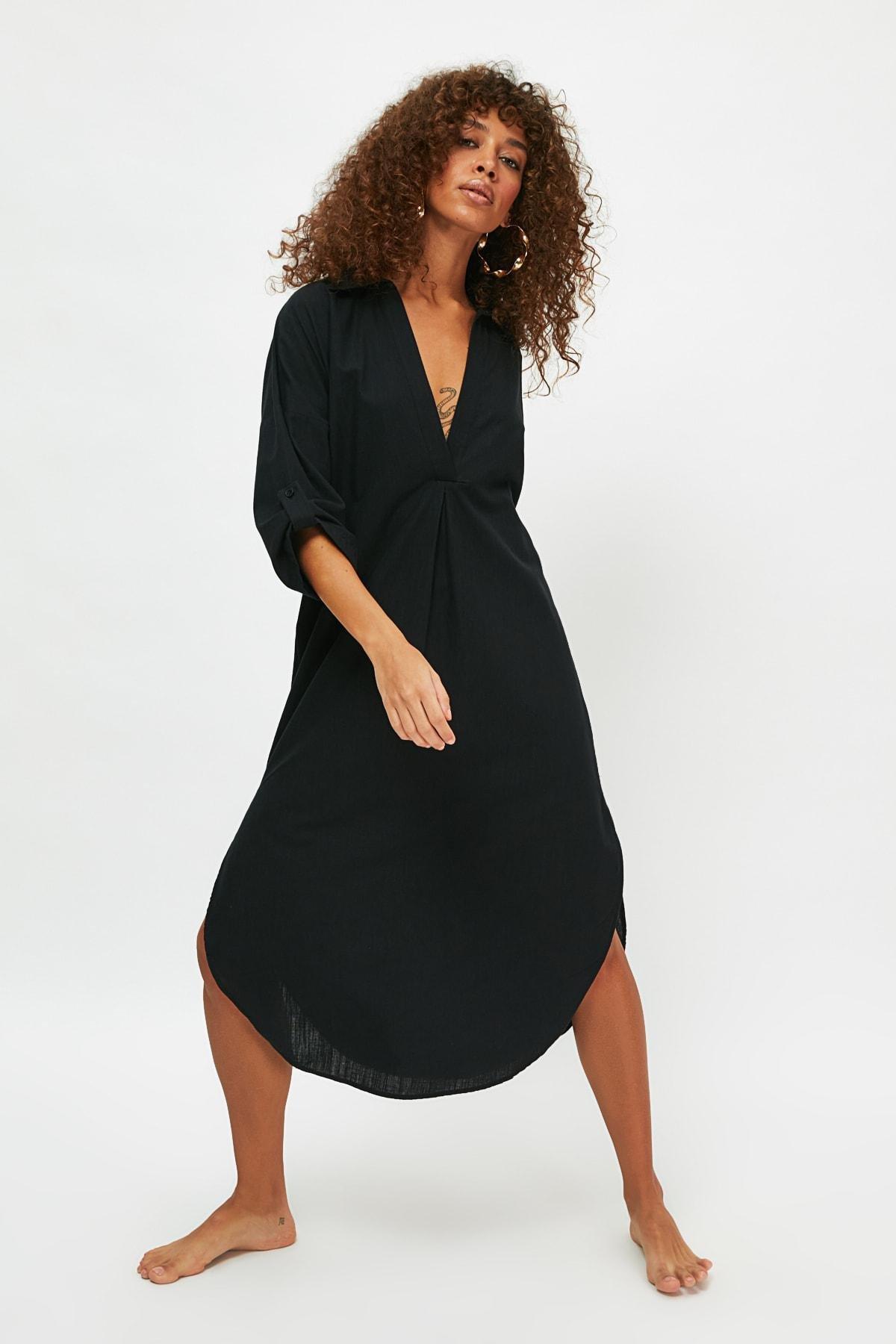 Black Midi Dress, , large image number 5