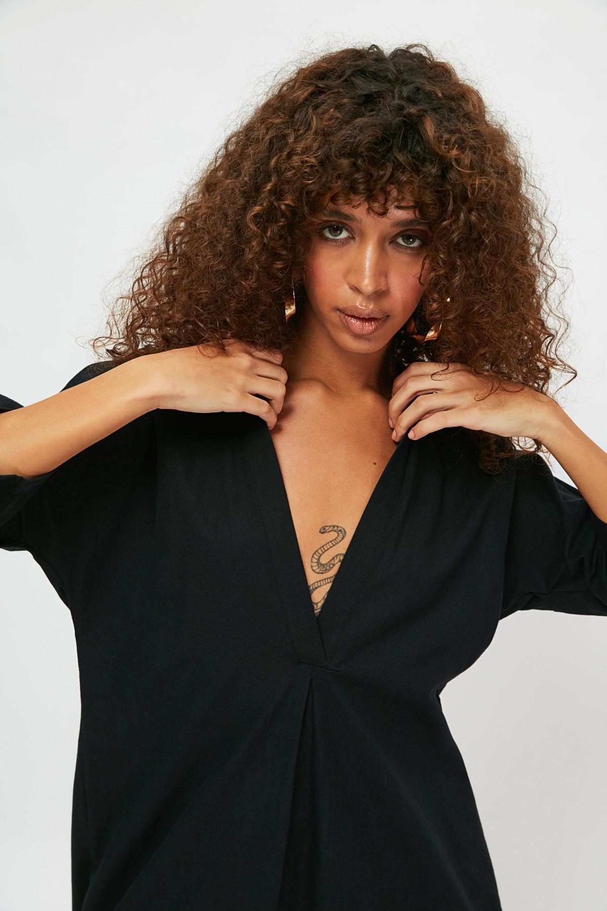 Black Midi Dress, , large image number 7