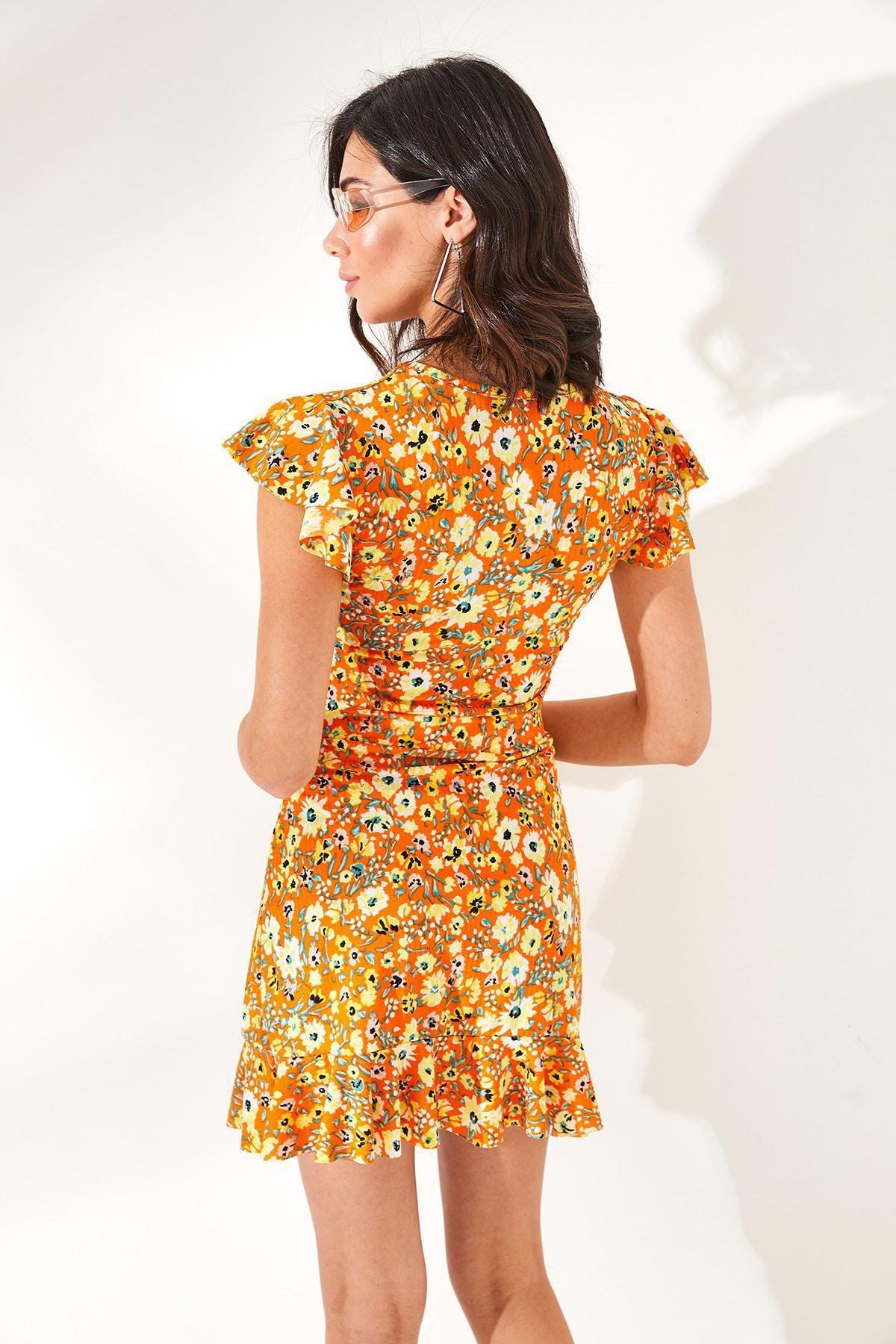 Orange Relaxed Floral Co-Ord Set, , large image number 4
