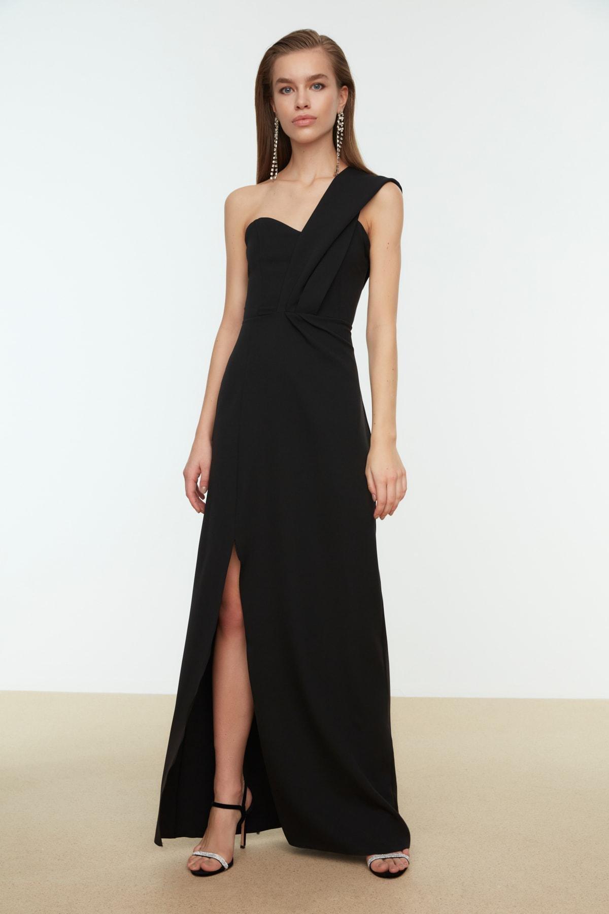 Black Shift Maxi Occasionwear Dress, , large image number 0