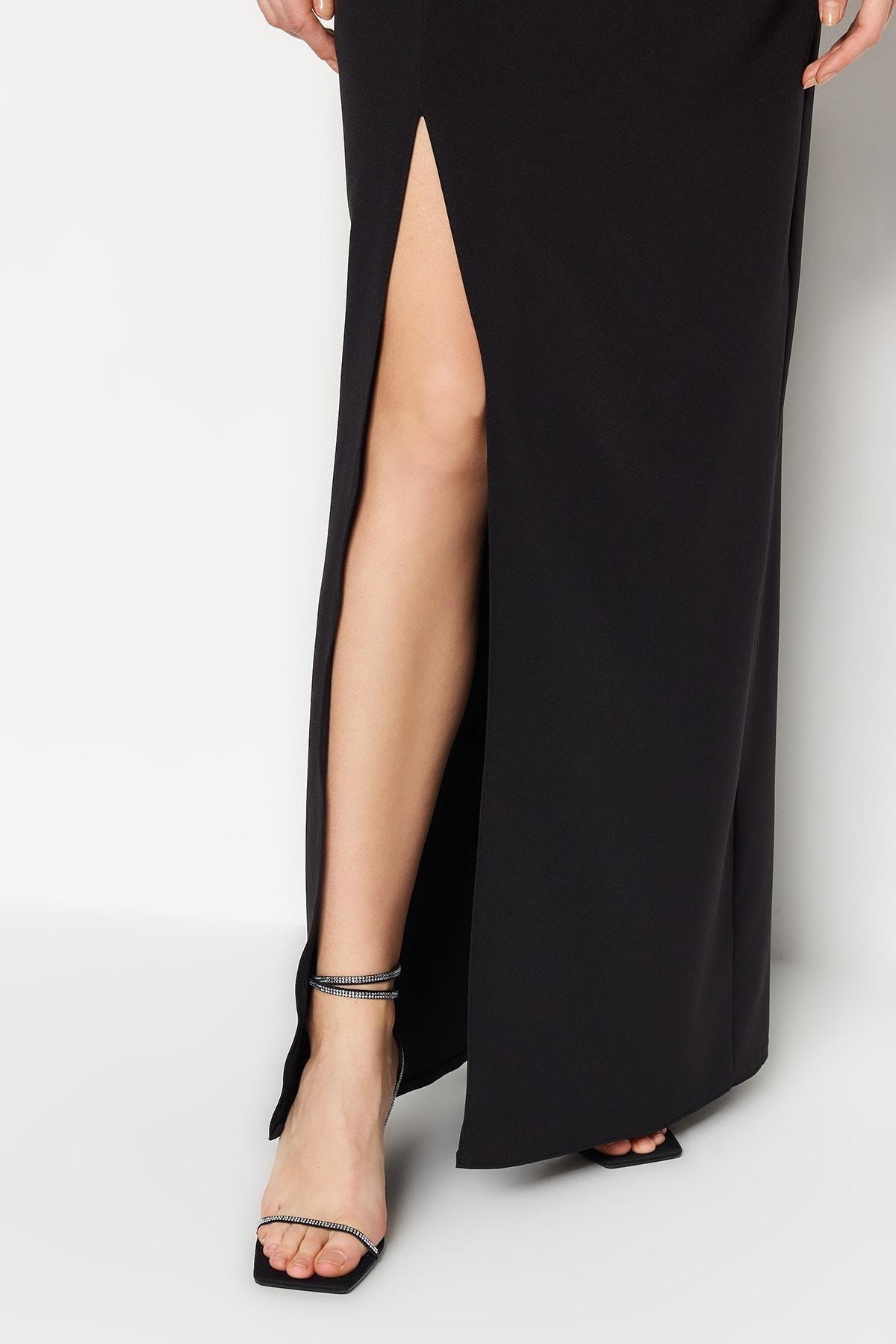 Black Shift Maxi Occasionwear Dress, , large image number 4