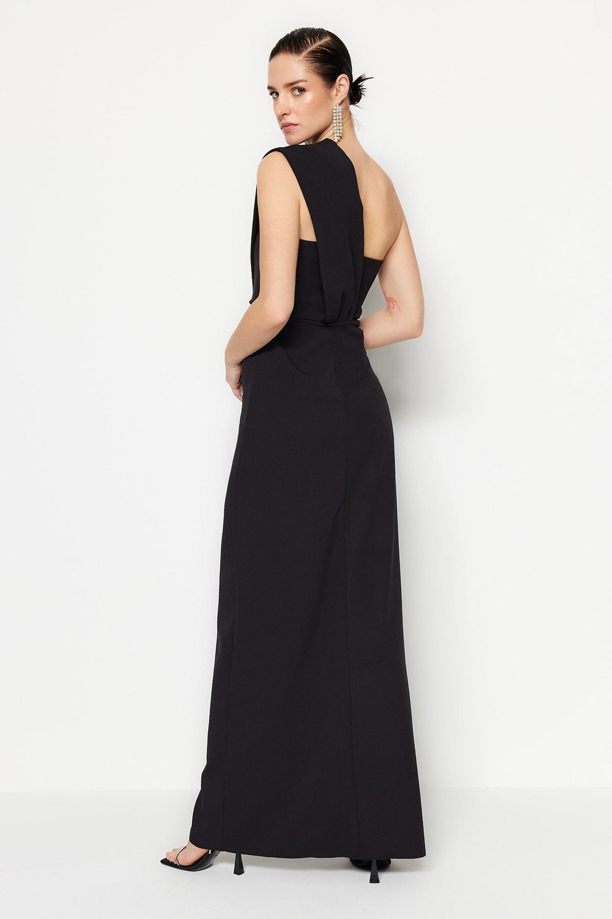 Black Shift Maxi Occasionwear Dress, , large image number 5