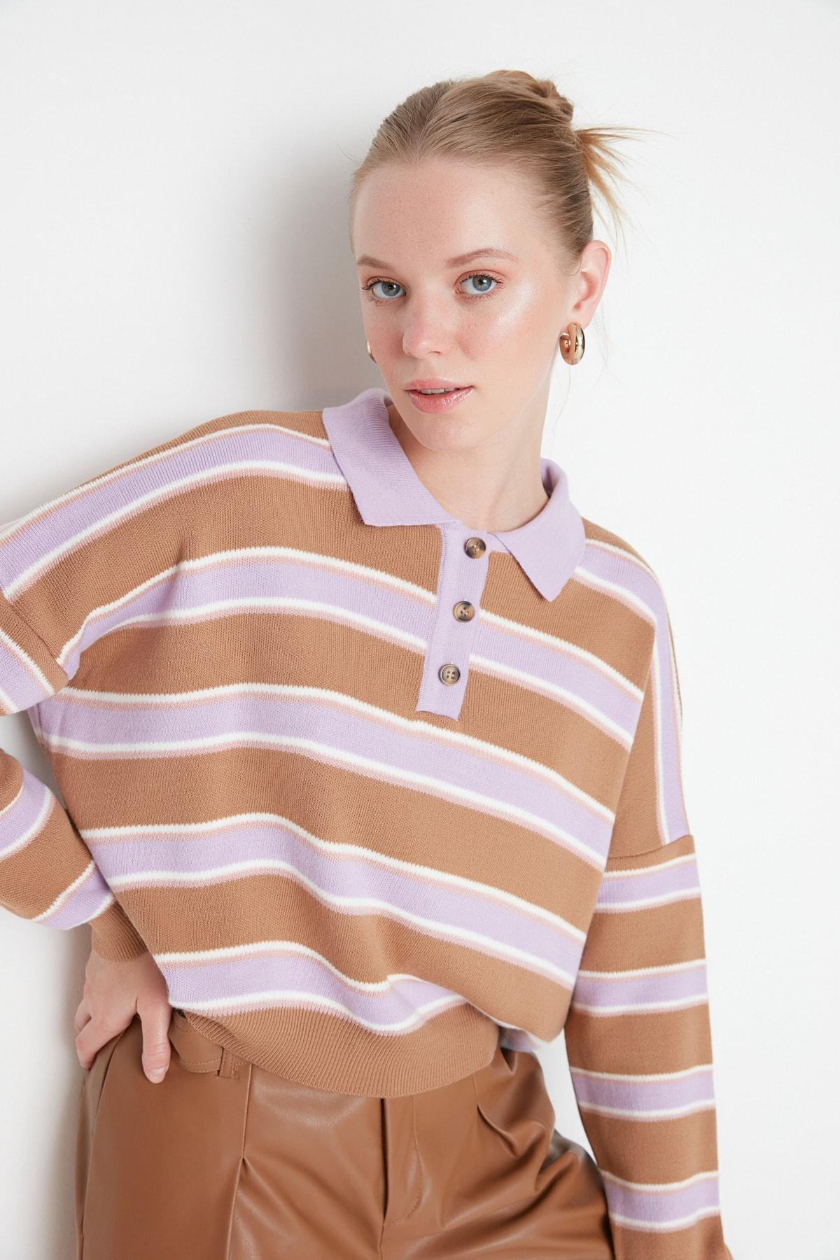 Multicolour Striped Sweater, , large image number 0