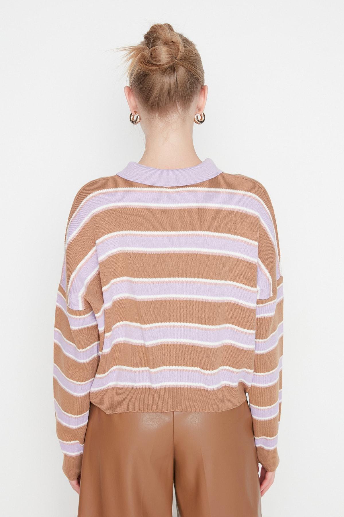 Multicolour Striped Sweater, , large image number 4